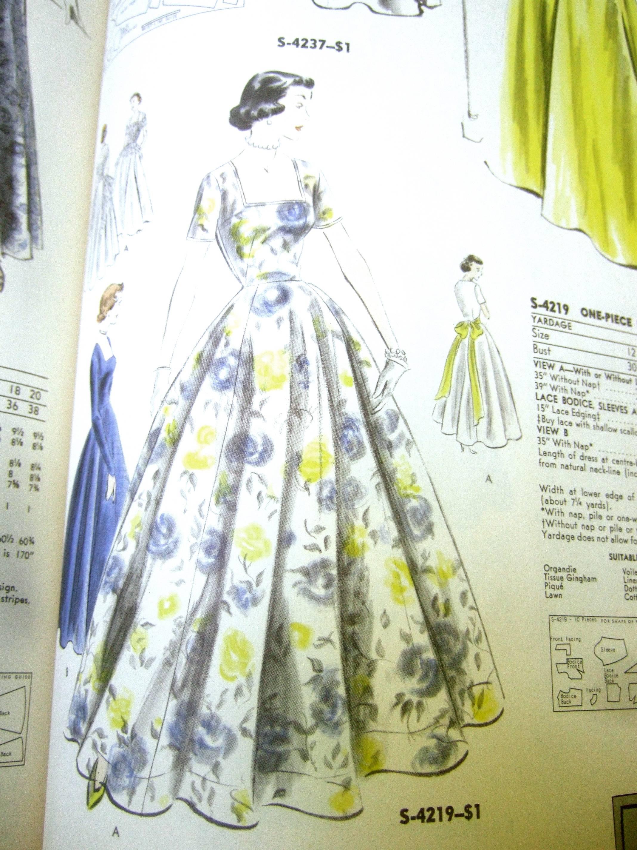 1952 Vogue Pattern Book with French Couture Illustrations   3