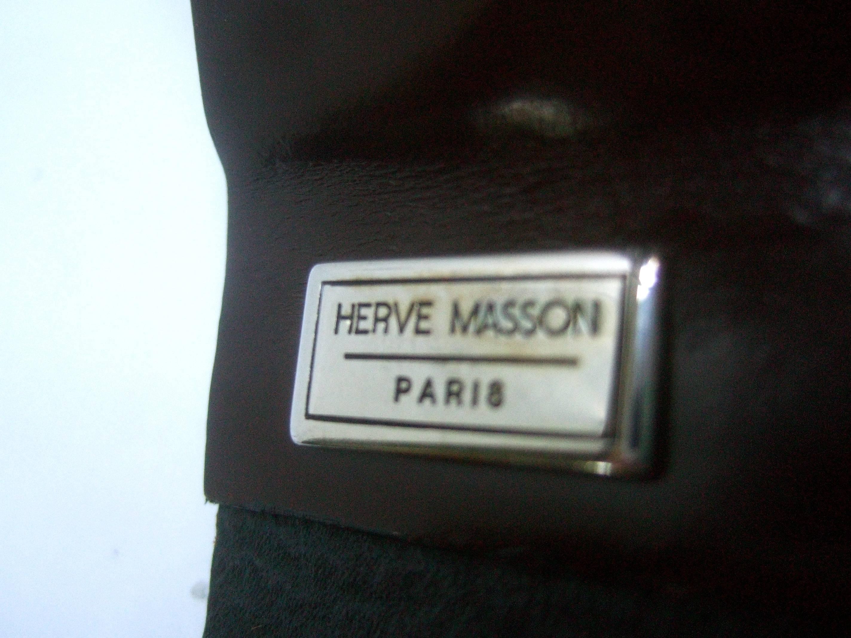 Exotic Brown Fringe Suede Belt Designed by Herve Masson Paris For Sale 3