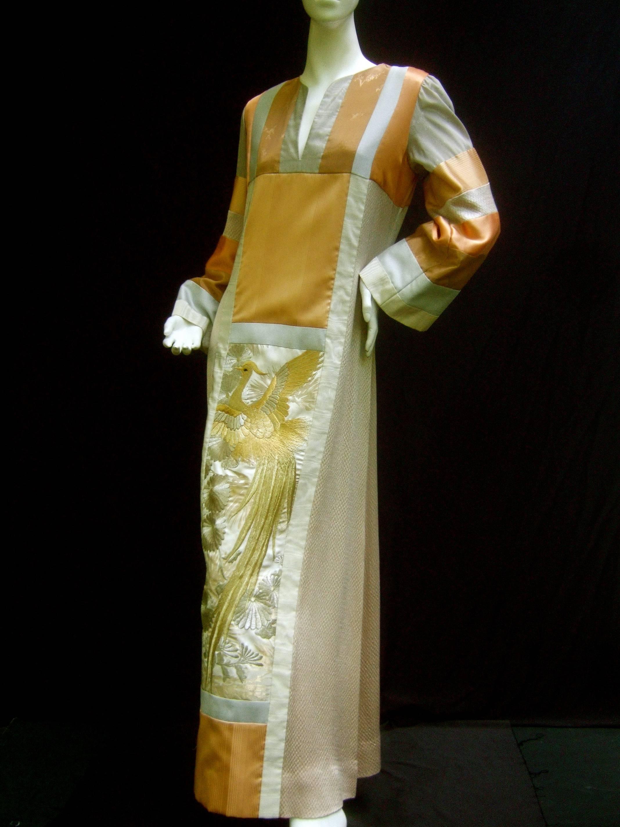 Stunning Rare Japanese Style Caftan Gown by Jon Shannon c 1970s 2