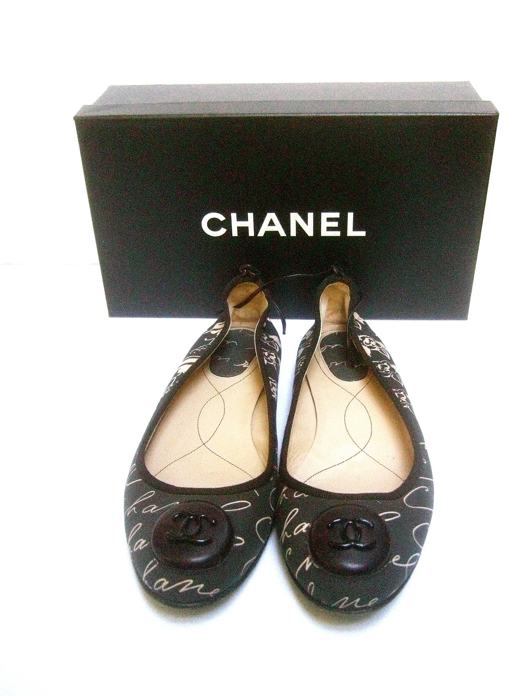 Chanel Iconic Italian Ballet Style Flats in Chanel Box U.S. 8  E.U. 38.5 2
