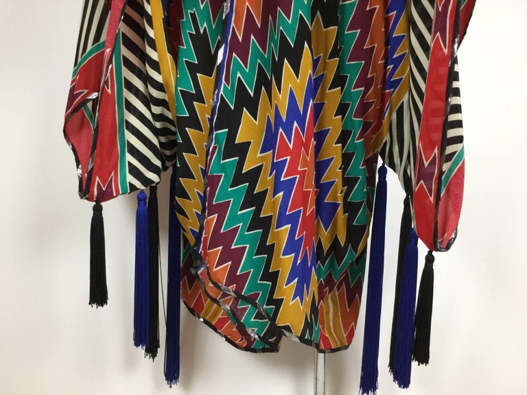 Incredible Adele Simpson Kimono Style Jacket. 1980's. at 1stDibs