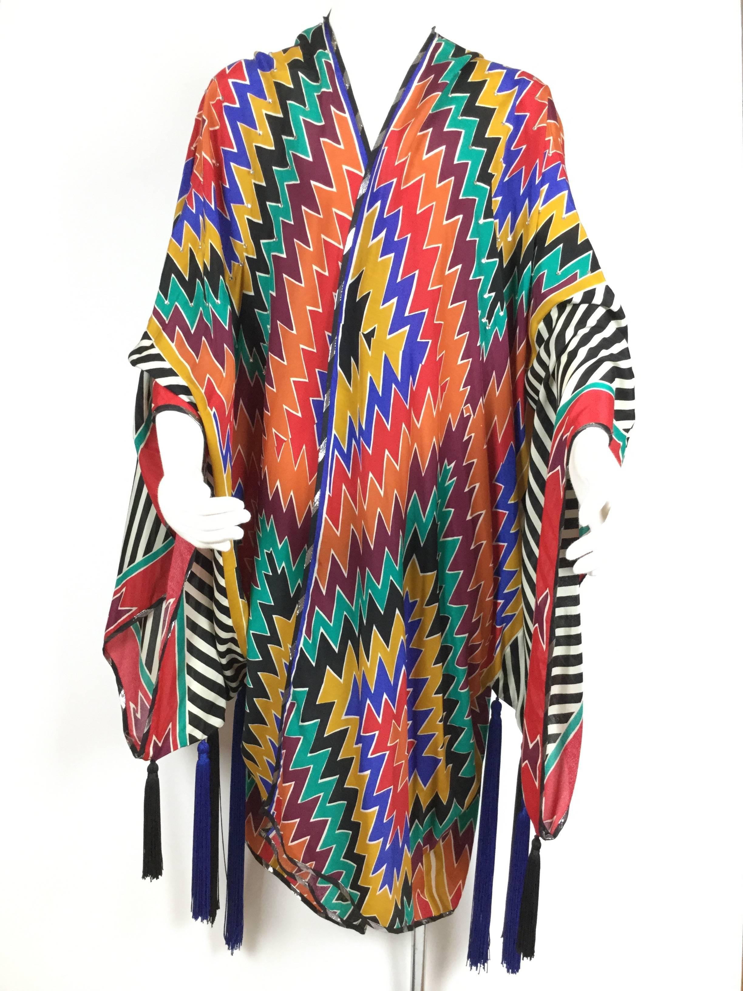 Incredible Adele Simpson Kimono Style Jacket. 1980's. 5
