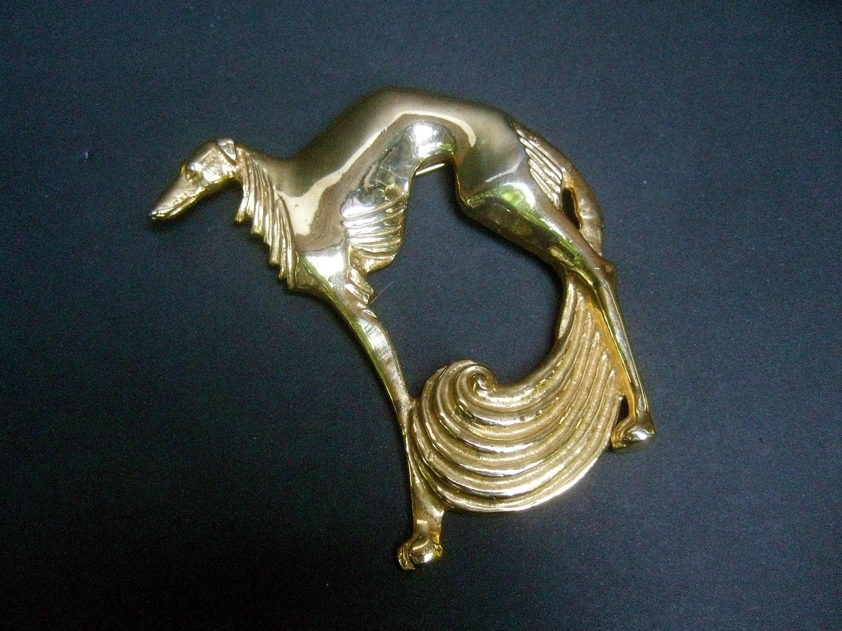 Handmade Borzoi (Russian Deerhound) Brooch In Fine Pewter - Lead & Nickel Free Animal Jewelry - View #11