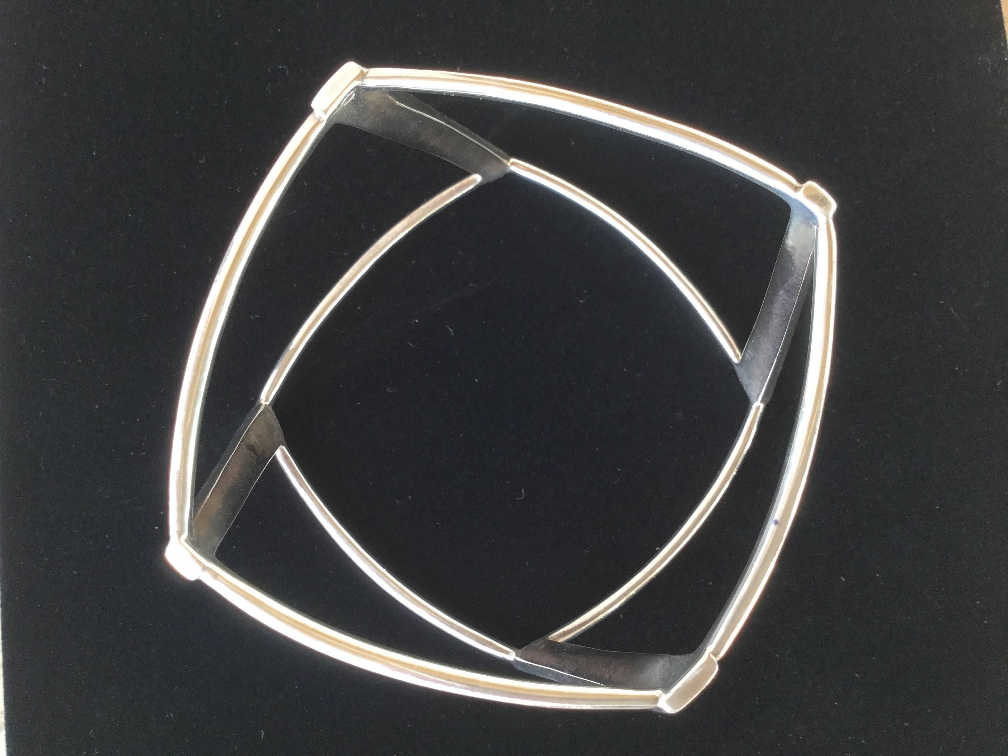 Frank Gehry for Tiffany. Sterling Silver Wide Torque Bangle.  2006. In Excellent Condition In University City, MO