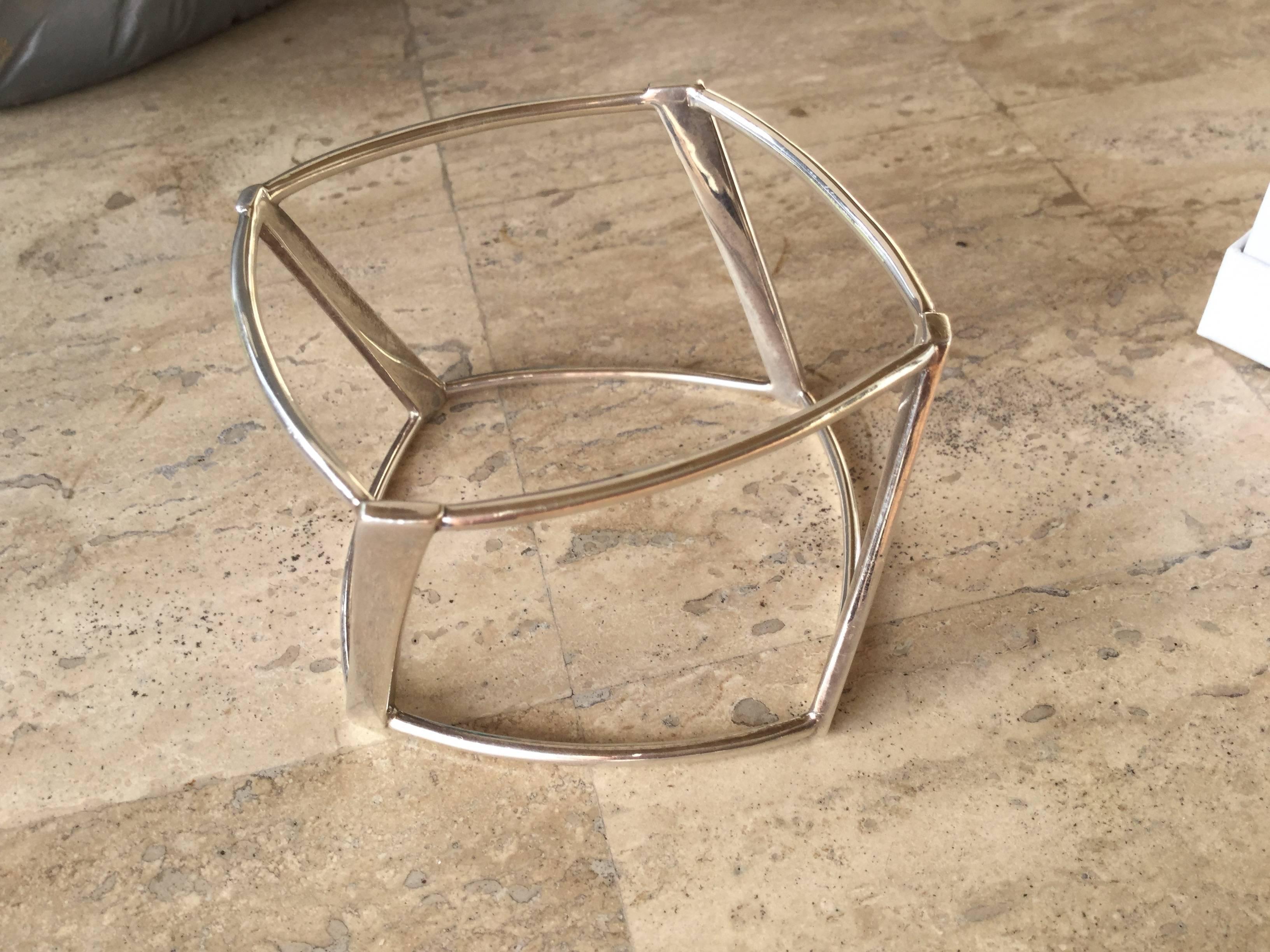 Frank Gehry for Tiffany. Sterling Silver Wide Torque Bangle.  2006. 1