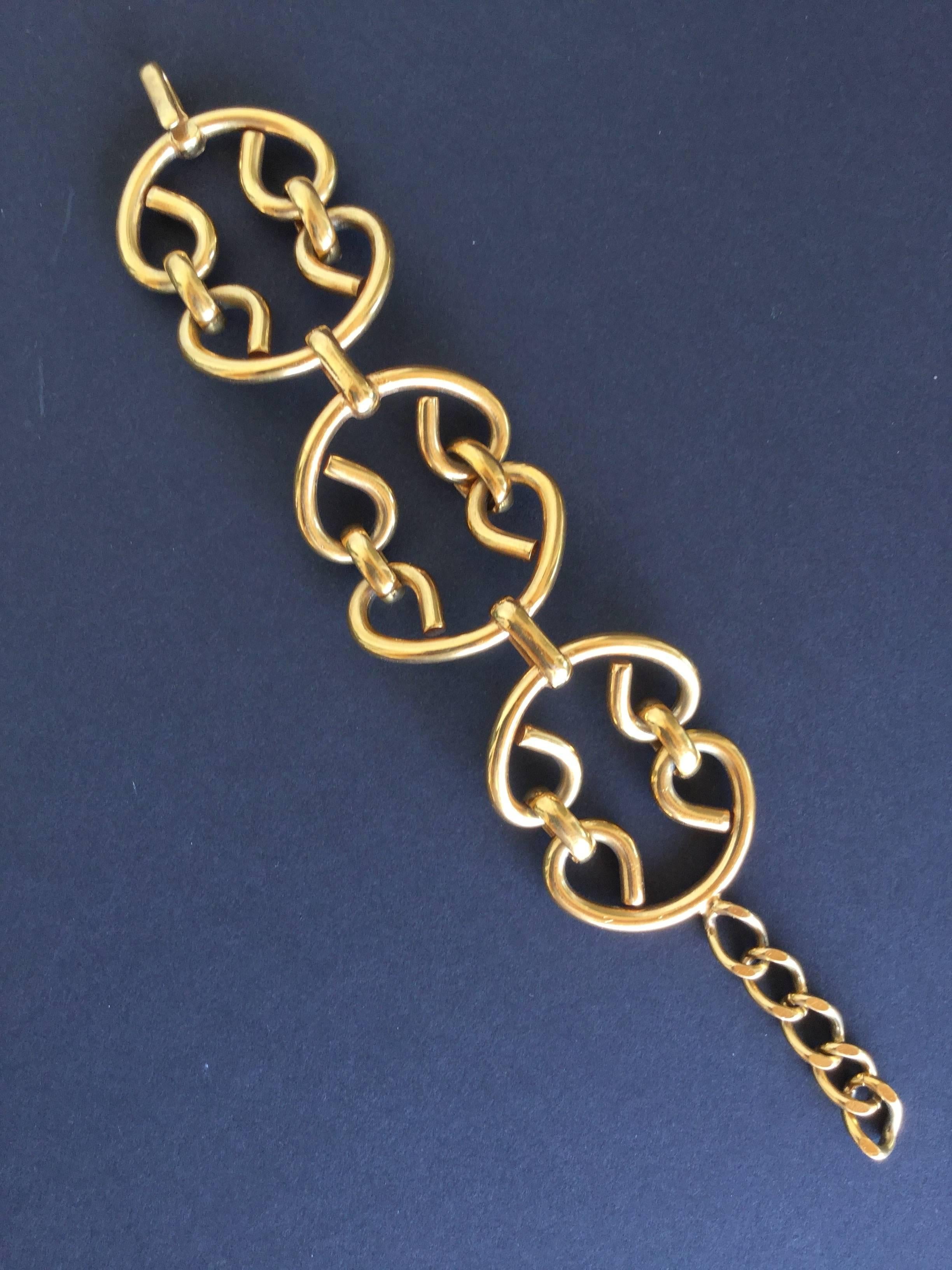 Chanel Chunky Gilt Link Bracelet. 1960's. 2