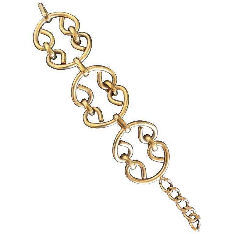 Chanel Chunky Gilt Link Bracelet. 1960's. 4