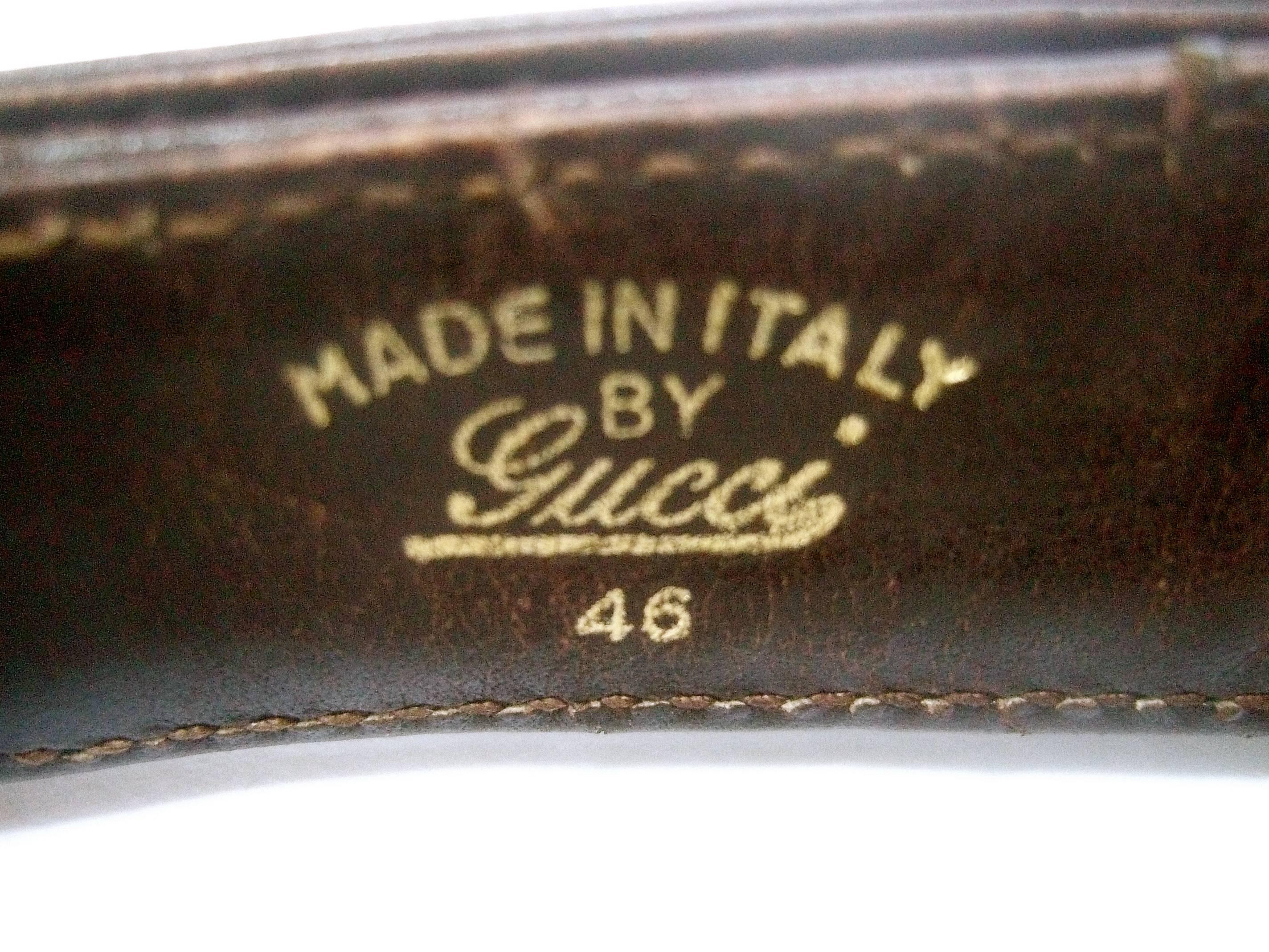 Gucci Rare Chocolate Brown Suede Equestrian Boot Emblem Shoulder Bag c 1970s 5