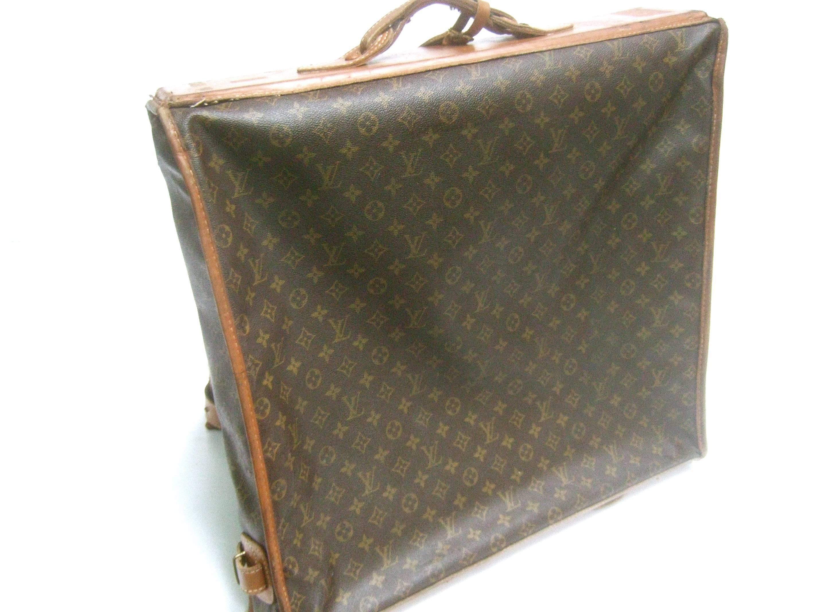 Louis Vuitton Shabby Chic Well Loved Garment Travel Case c 1970s In Fair Condition In University City, MO