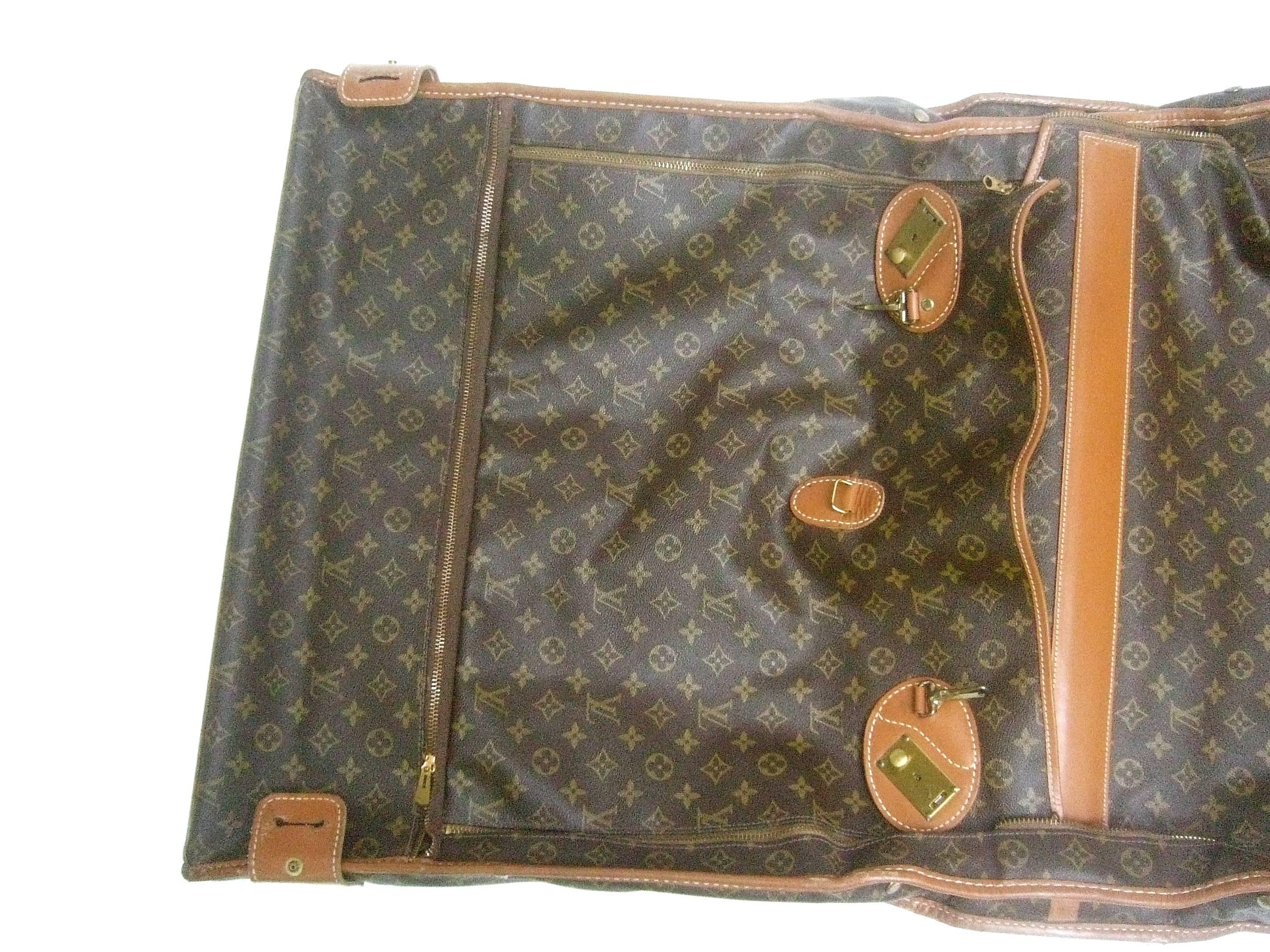 Louis Vuitton Shabby Chic Well Loved Garment Travel Case c 1970s 1