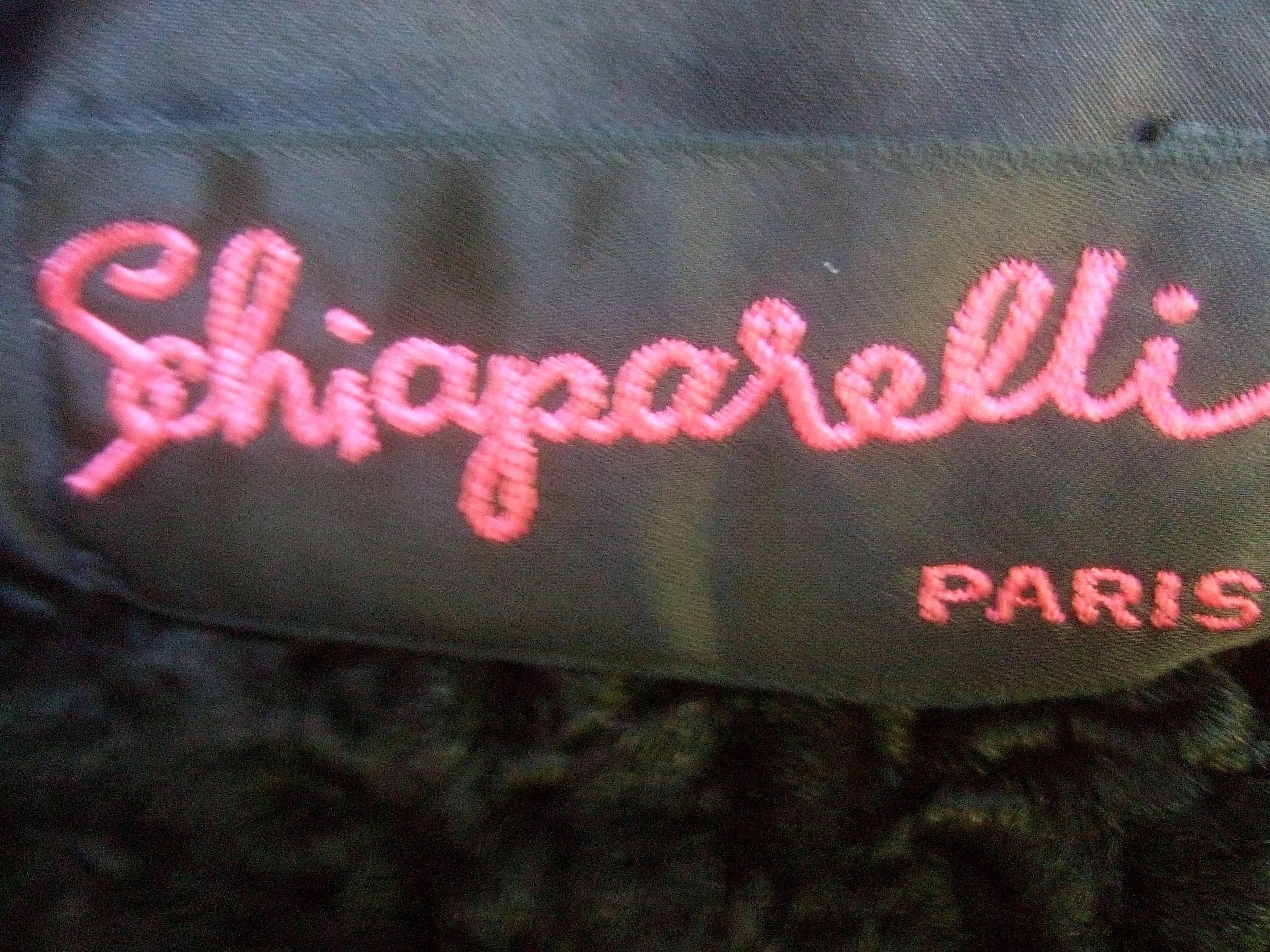 Schiaparelli Paris Luxurious Sable Trim Astrakhan 3/4 Length Jacket c 1960  1