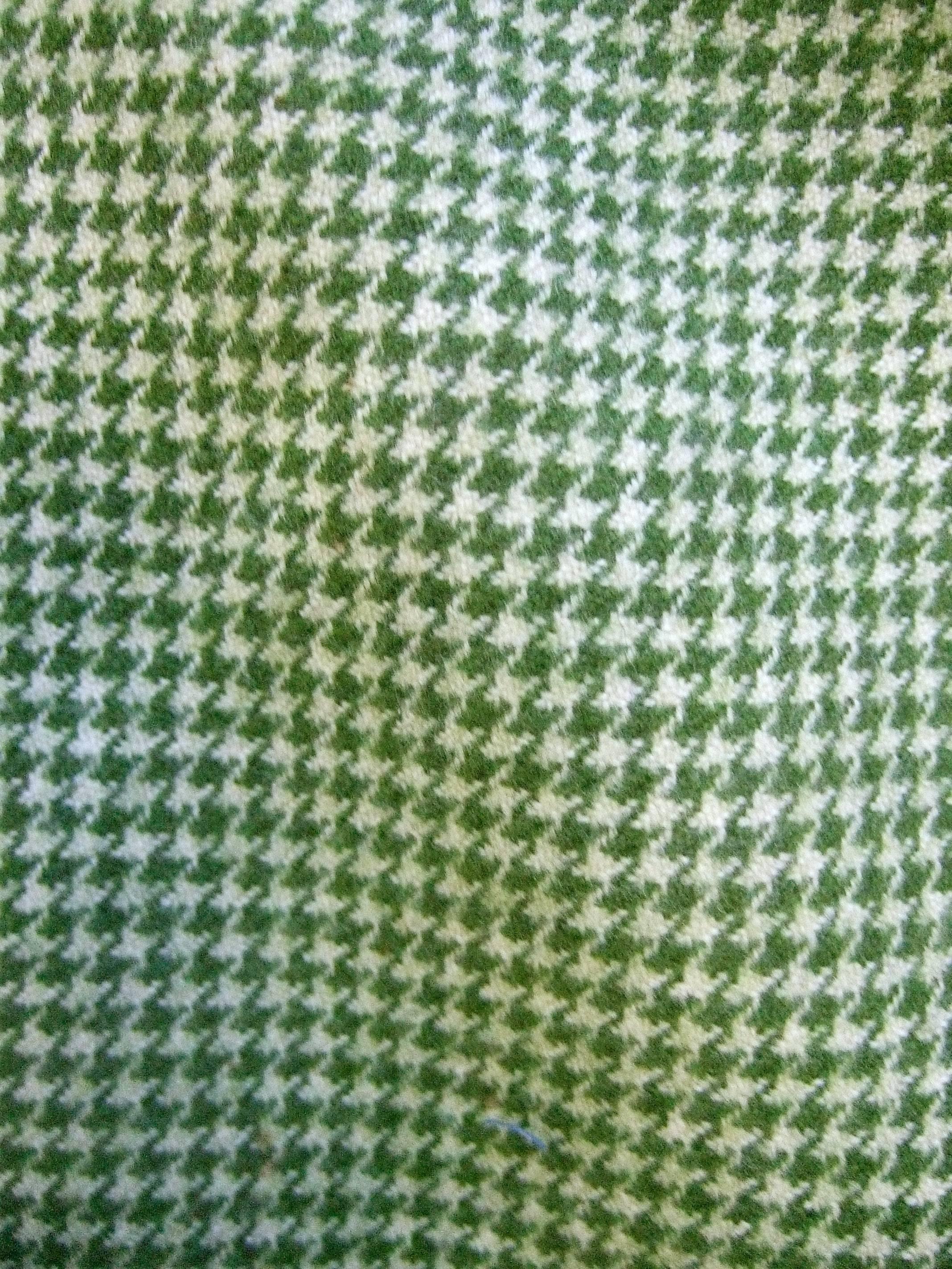 Galanos 1970s Green Wool Houndstooth 3pc Skirt Suit Ensemble  5