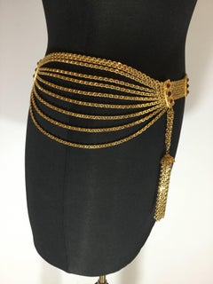 Splendid Chanel Maison Gripoix Multi Chain Tassel Belt. Fall 1996.