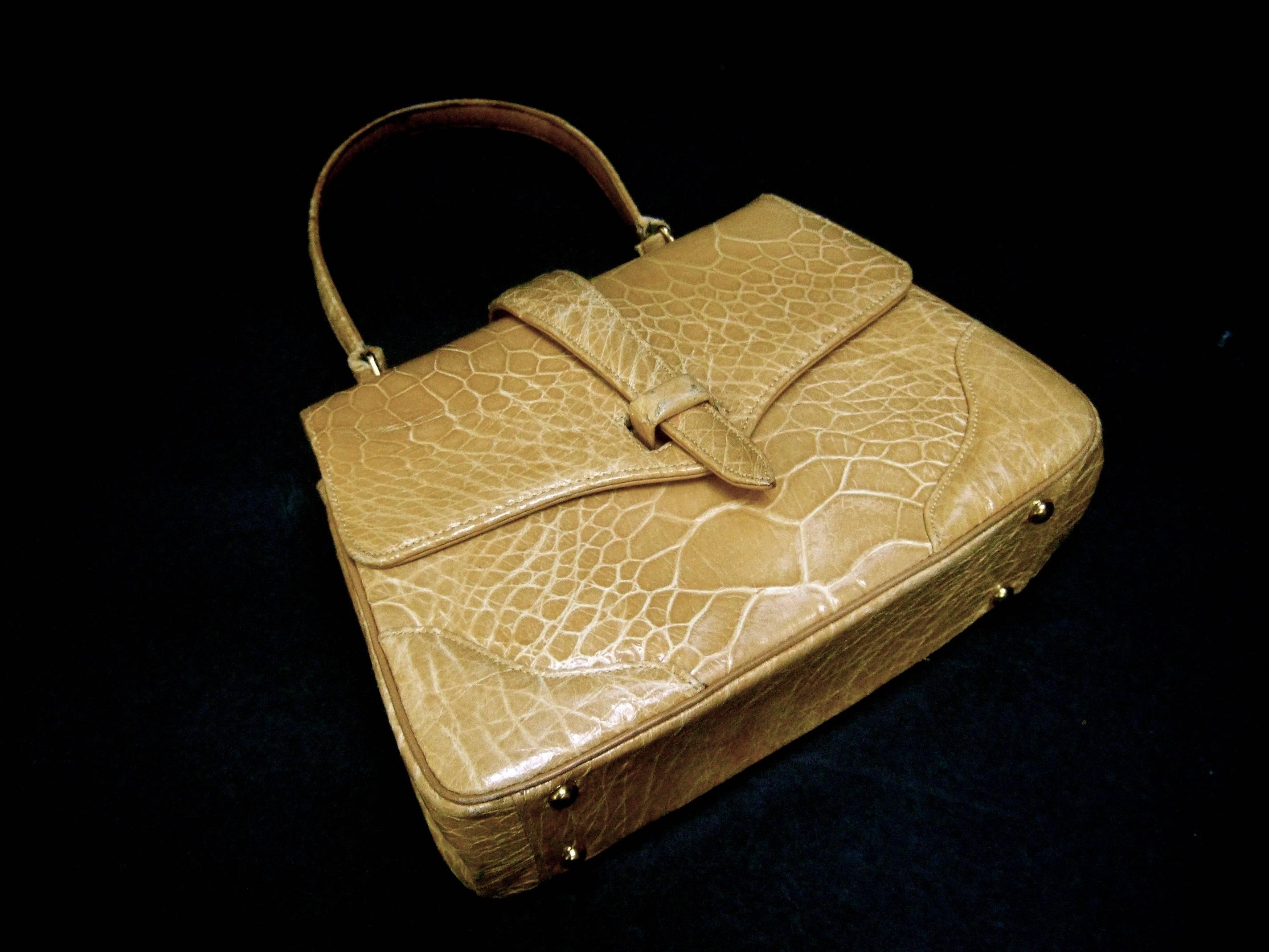 Women's Lucille de Paris Stylish Reptile Handbag c 1960