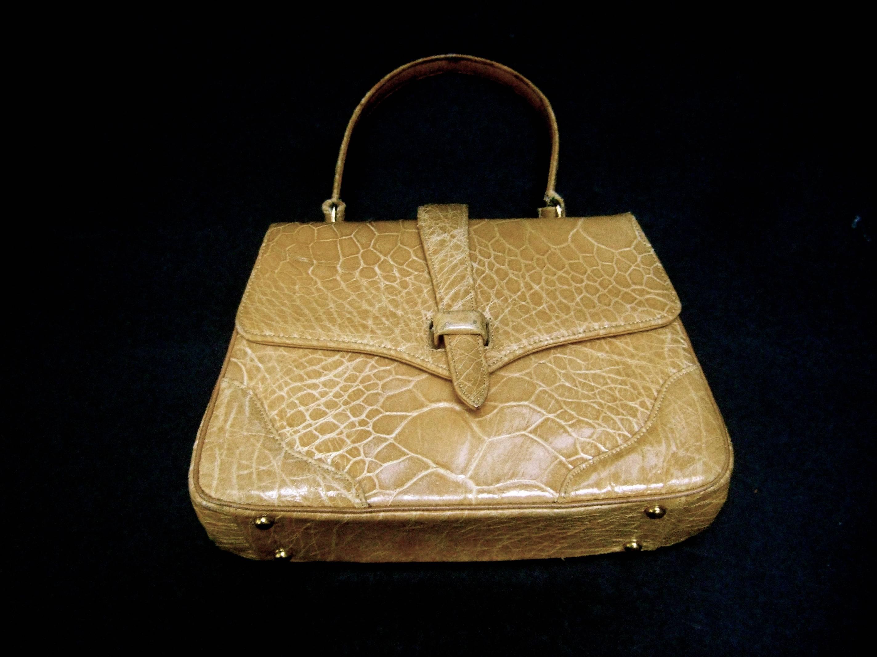 Lucille de Paris Stylish Reptile Handbag c 1960 3