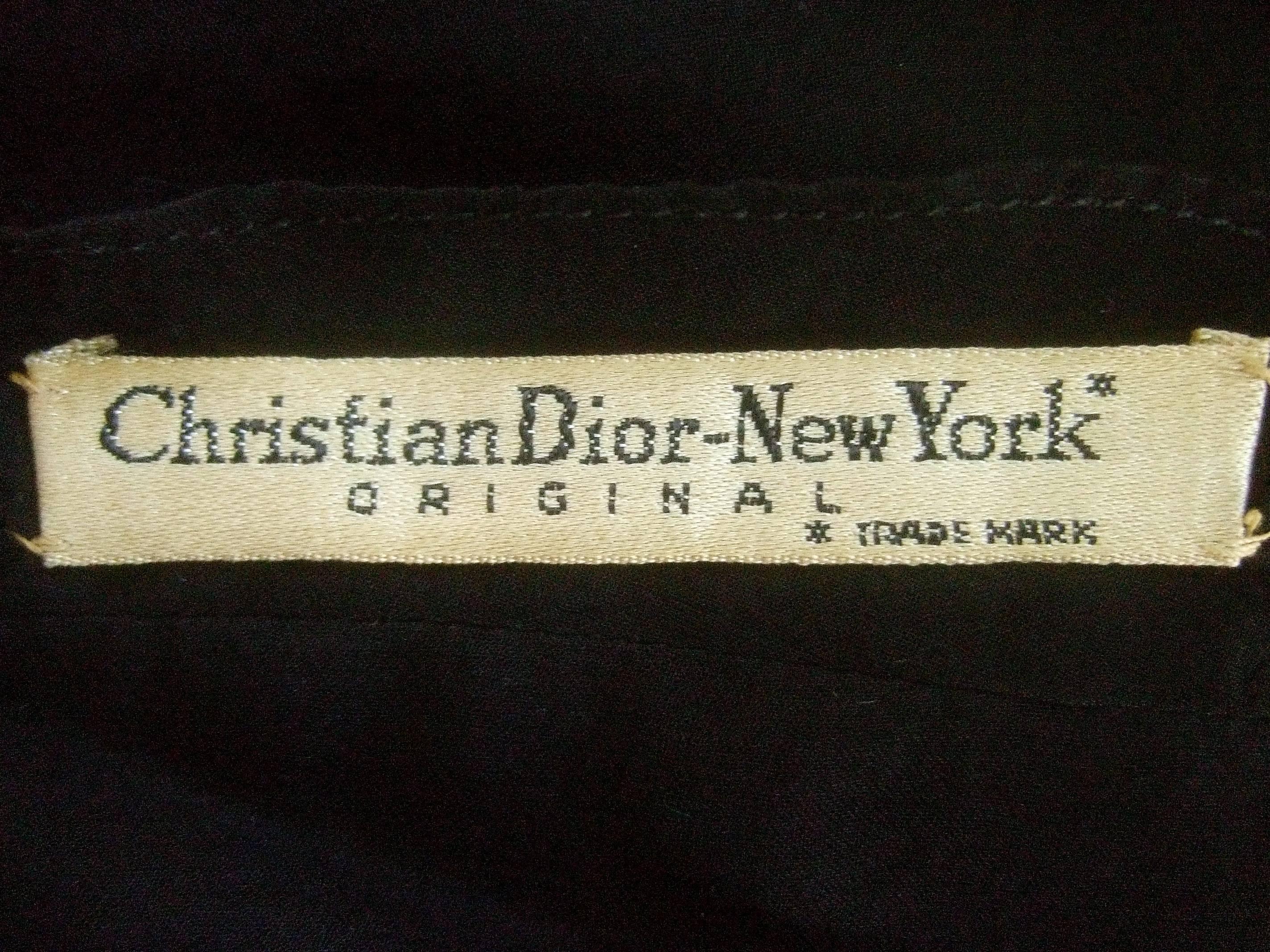 Christain Dior Sheer Black Silk Blouse c 1970  3
