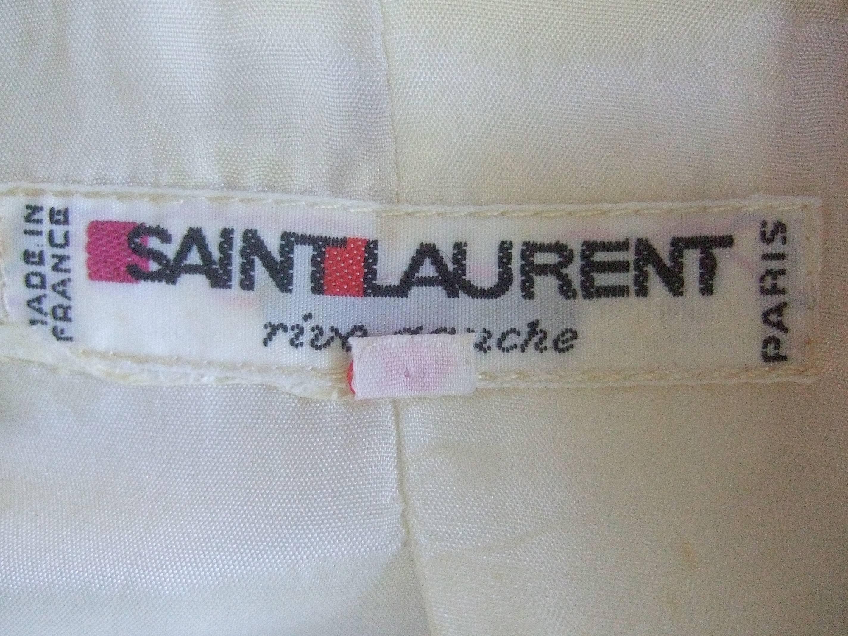 Saint Laurent Rive Gauche Cream Wool Jacket c 1970s    4