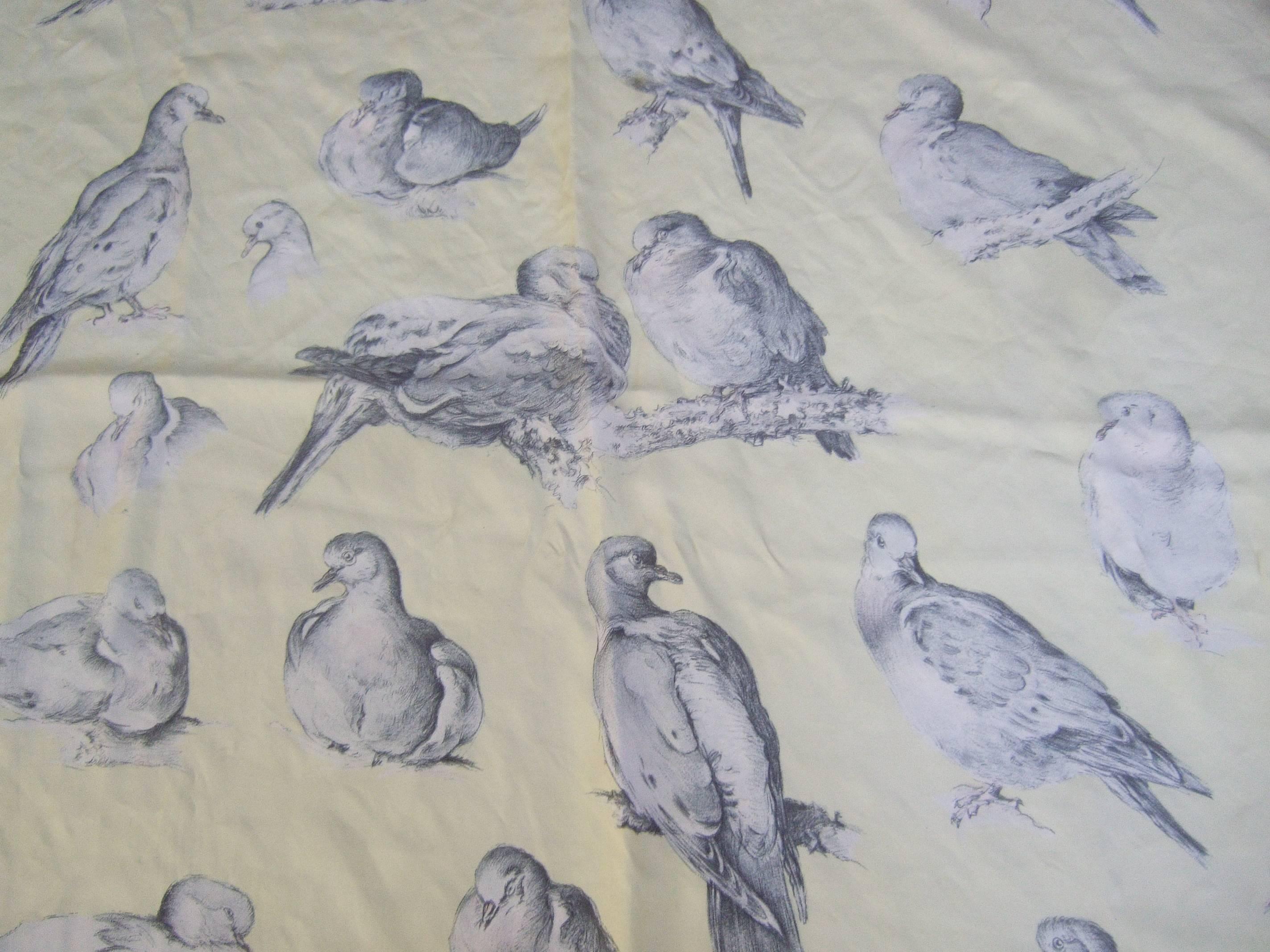 Women's Hermes Paris Silk Bird Theme Scarf circa 1970s