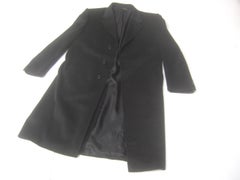Men's Italian 100% Cashmere Charcoal Gray Overcoat Size 44