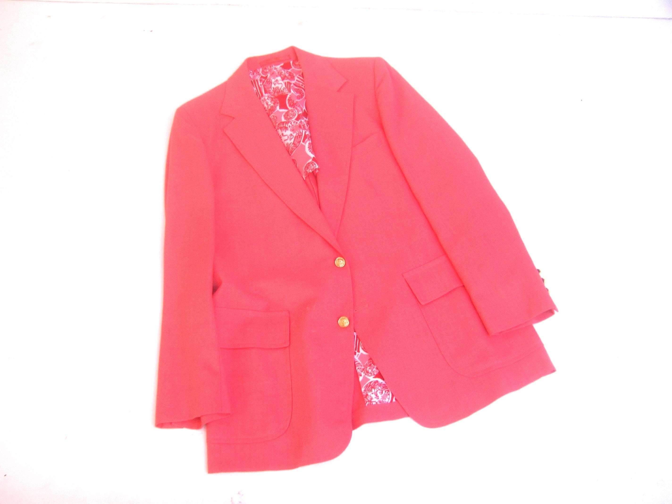 Lilly Pulitzer Men's Coral Pink Resort Sports Jacket circa 1970s 7