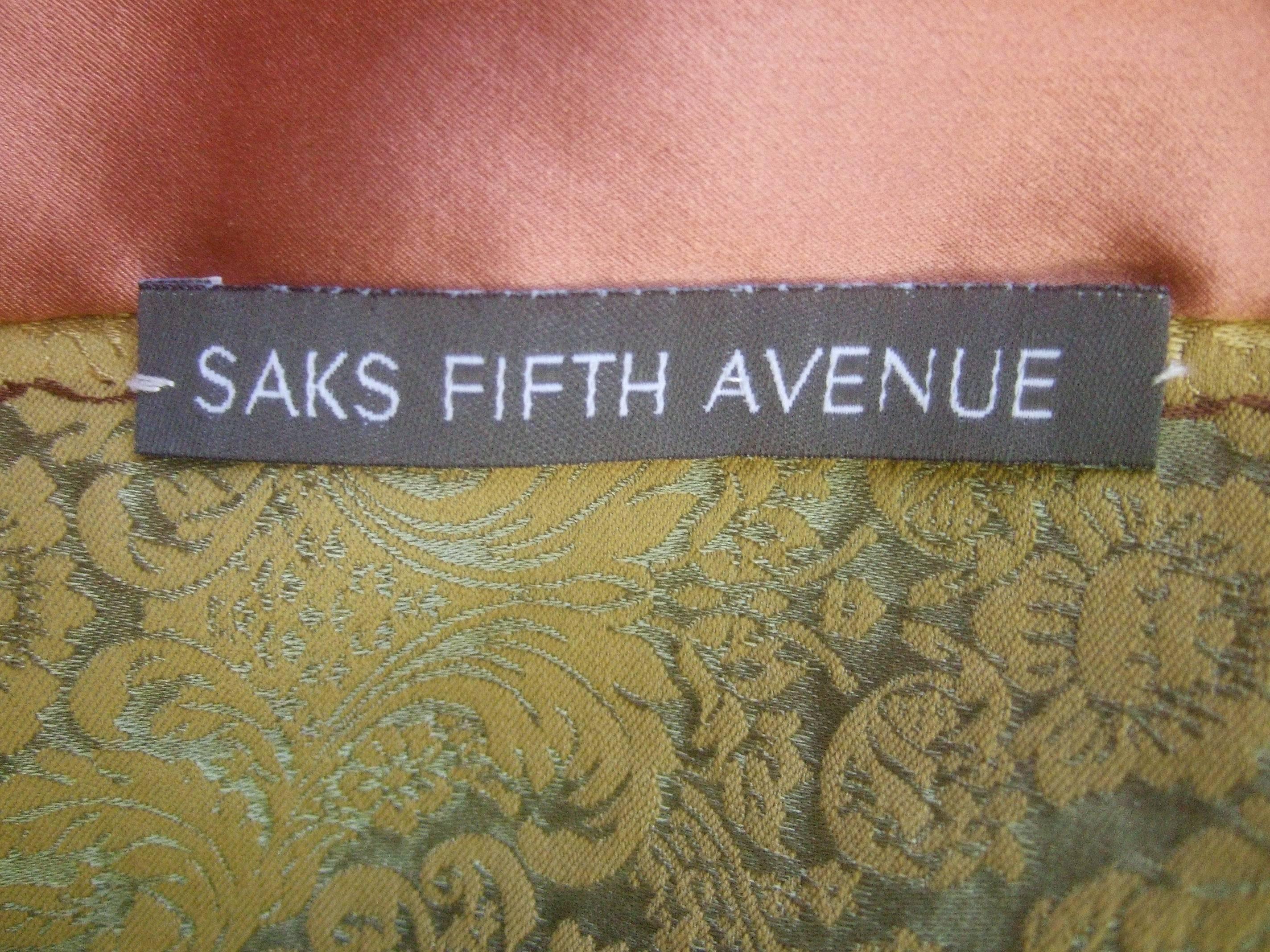 Bill Blass Striped Brocade Ruffled Trim Jacket for Saks Fifth Avenue  3