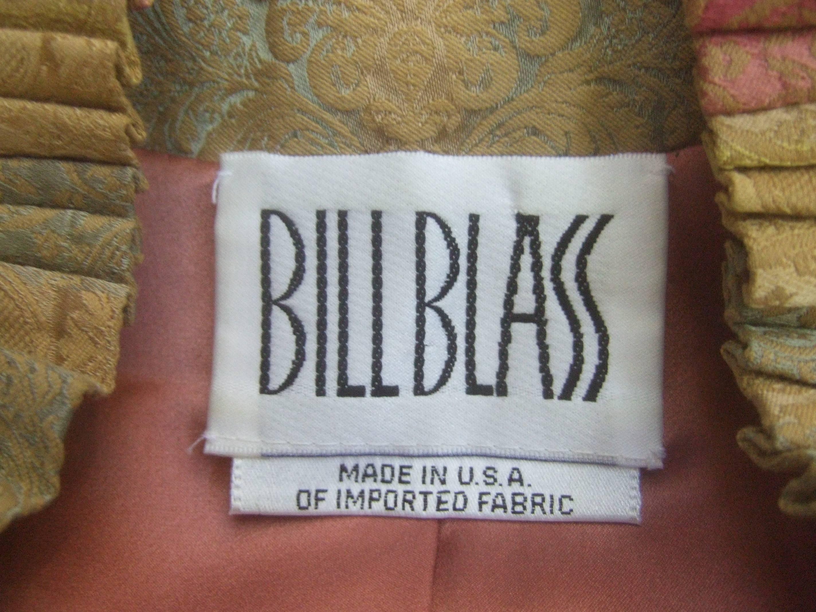 Bill Blass Striped Brocade Ruffled Trim Jacket for Saks Fifth Avenue  2
