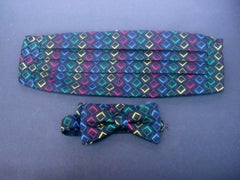 Neiman Marcus Men's Cummerbund Necktie Set in NM Box c 1980s