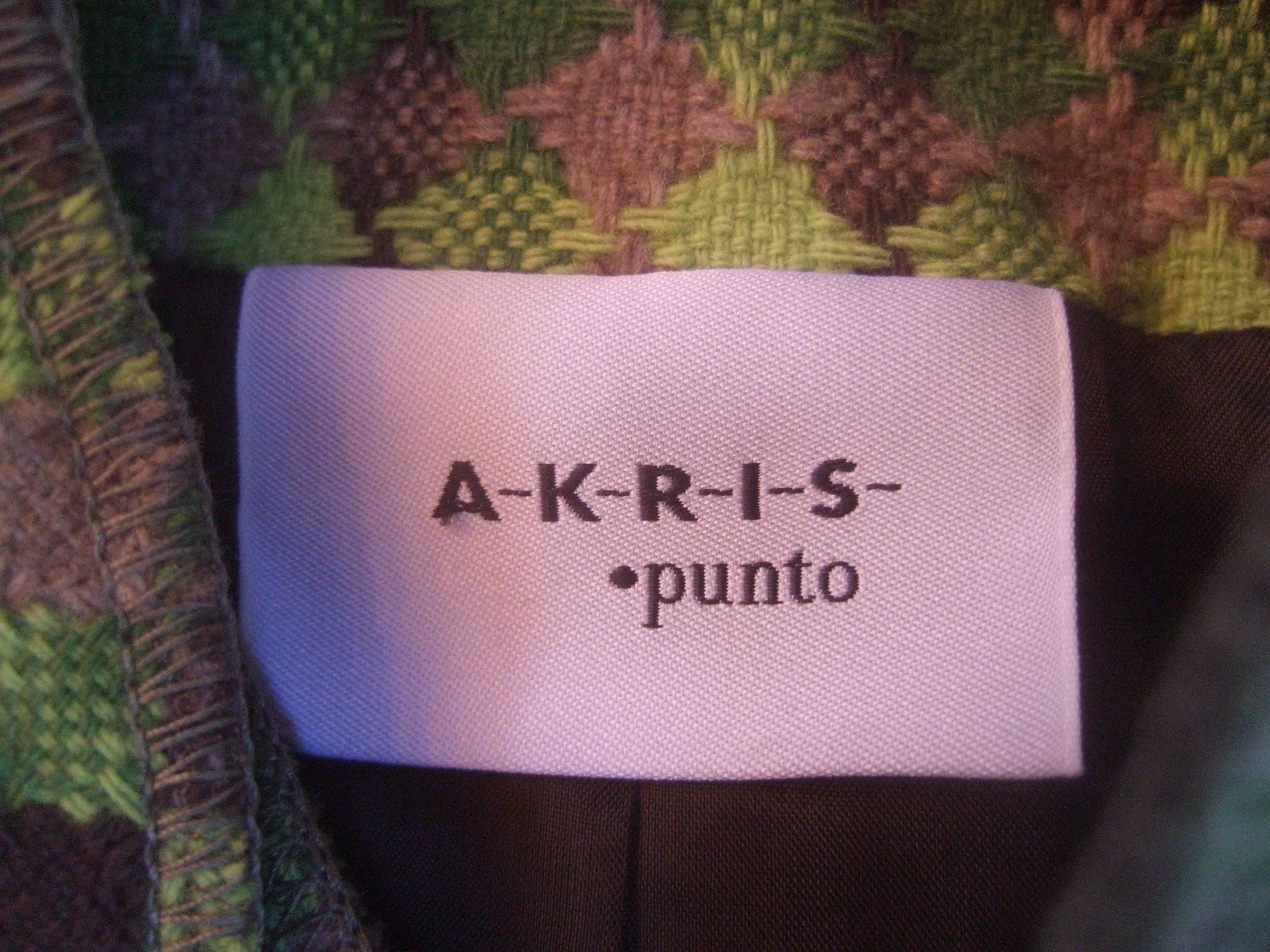 Akris Punto Green Plaid Wool Jacket  2