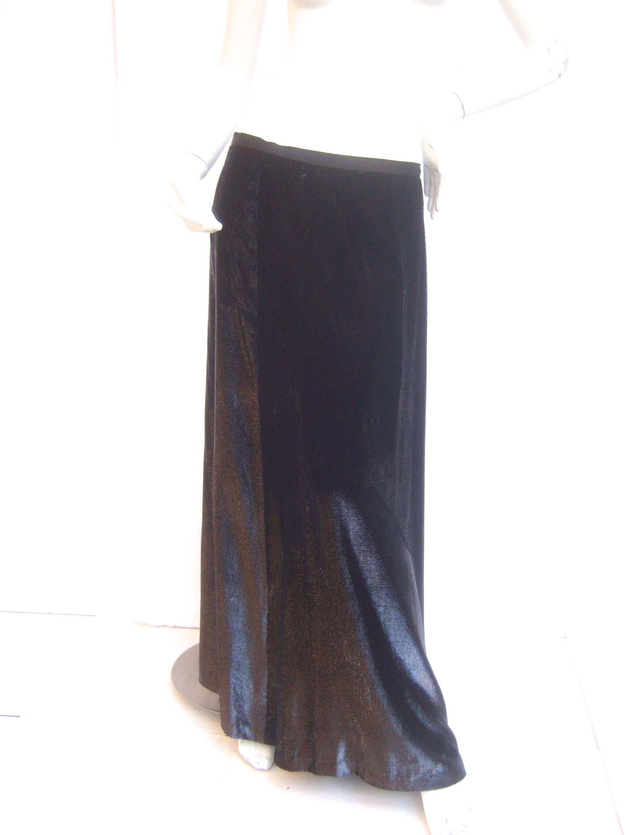 long silk skirt