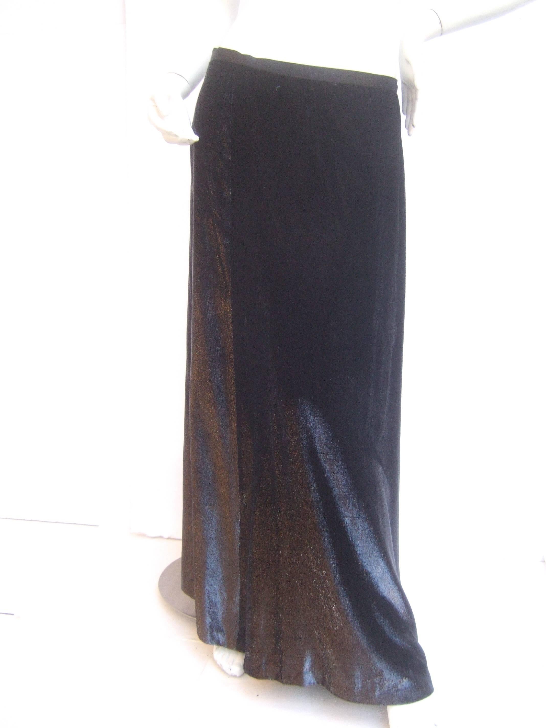 black silk skirt
