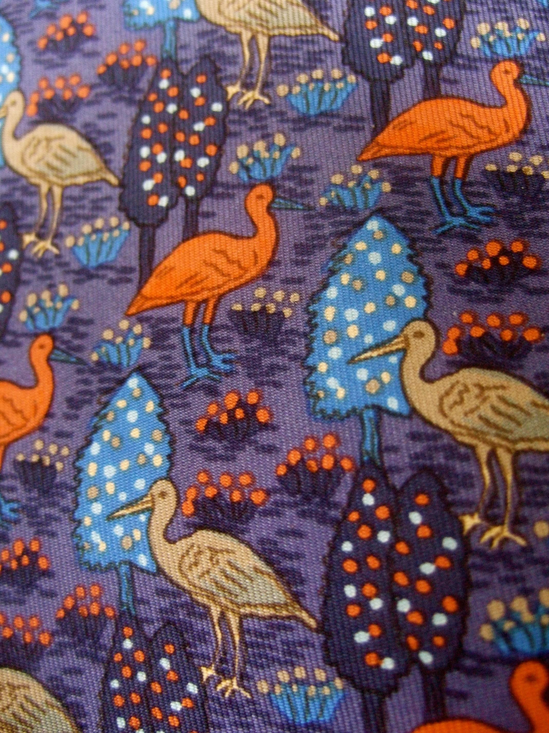 Hermes Paris Silk Bird Theme Necktie, circa 1990s 3