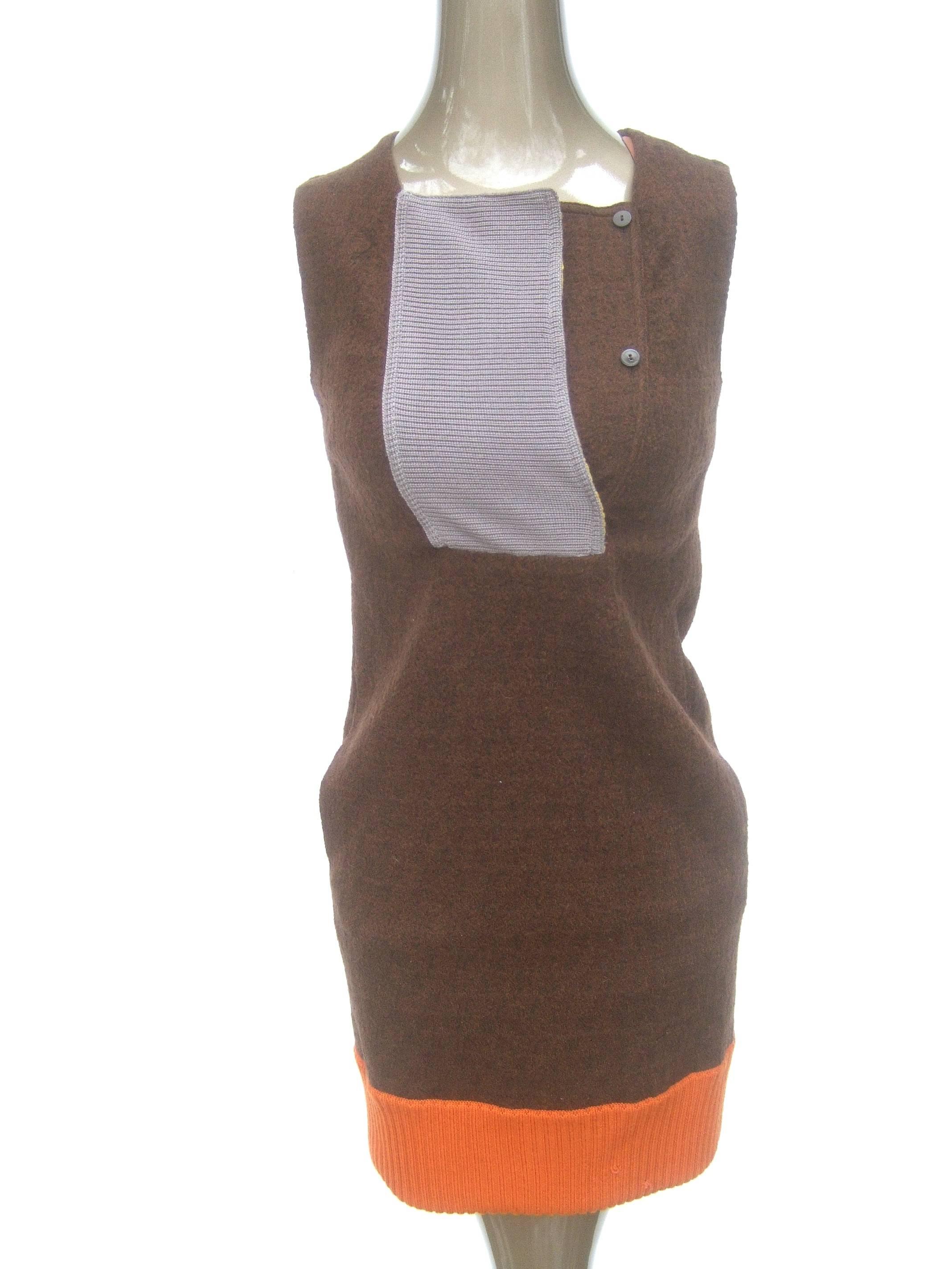 brown wool dress