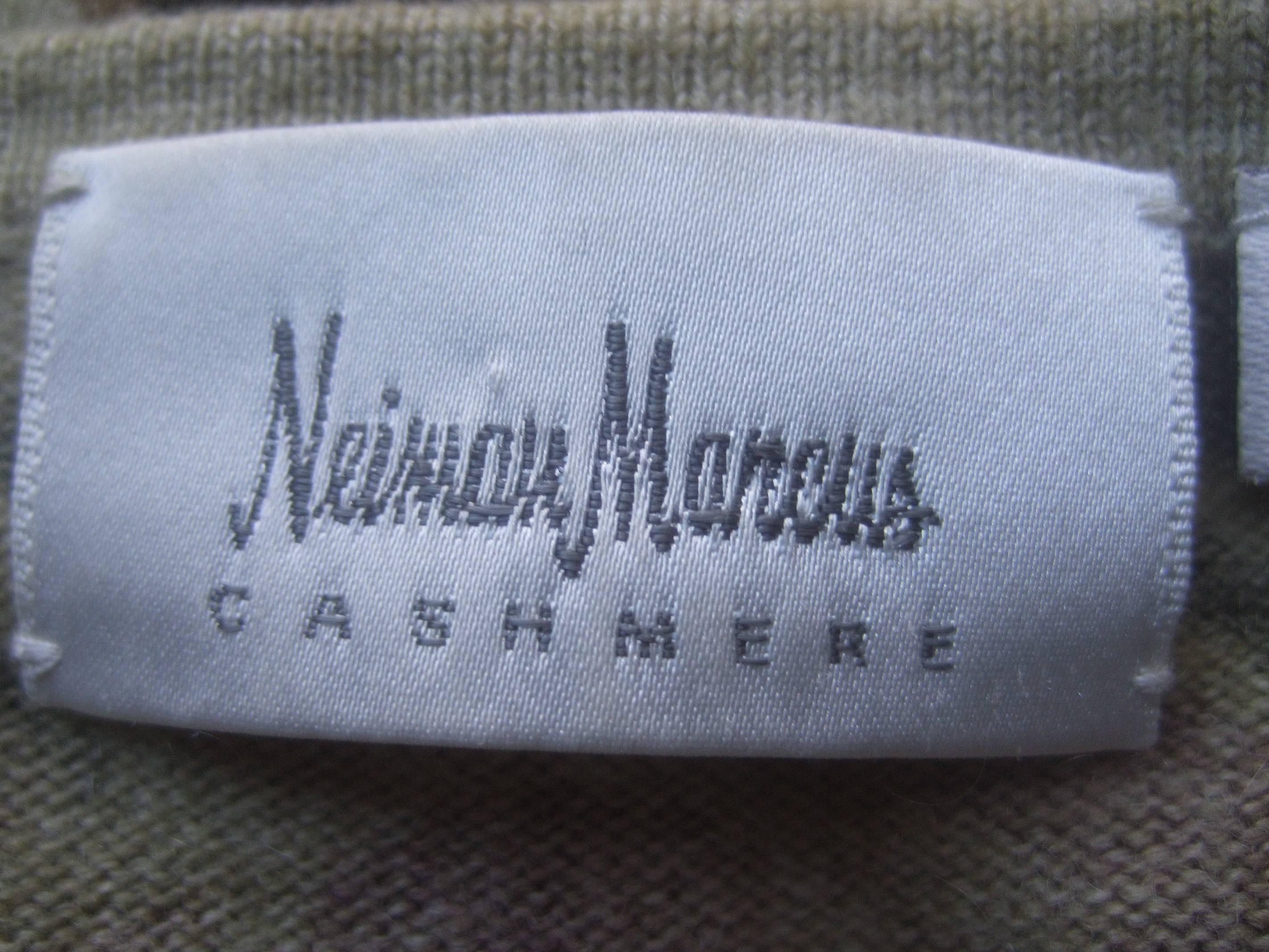 Neiman Marcus Cashmere Foliage Cardigan Twin Set Size L  2