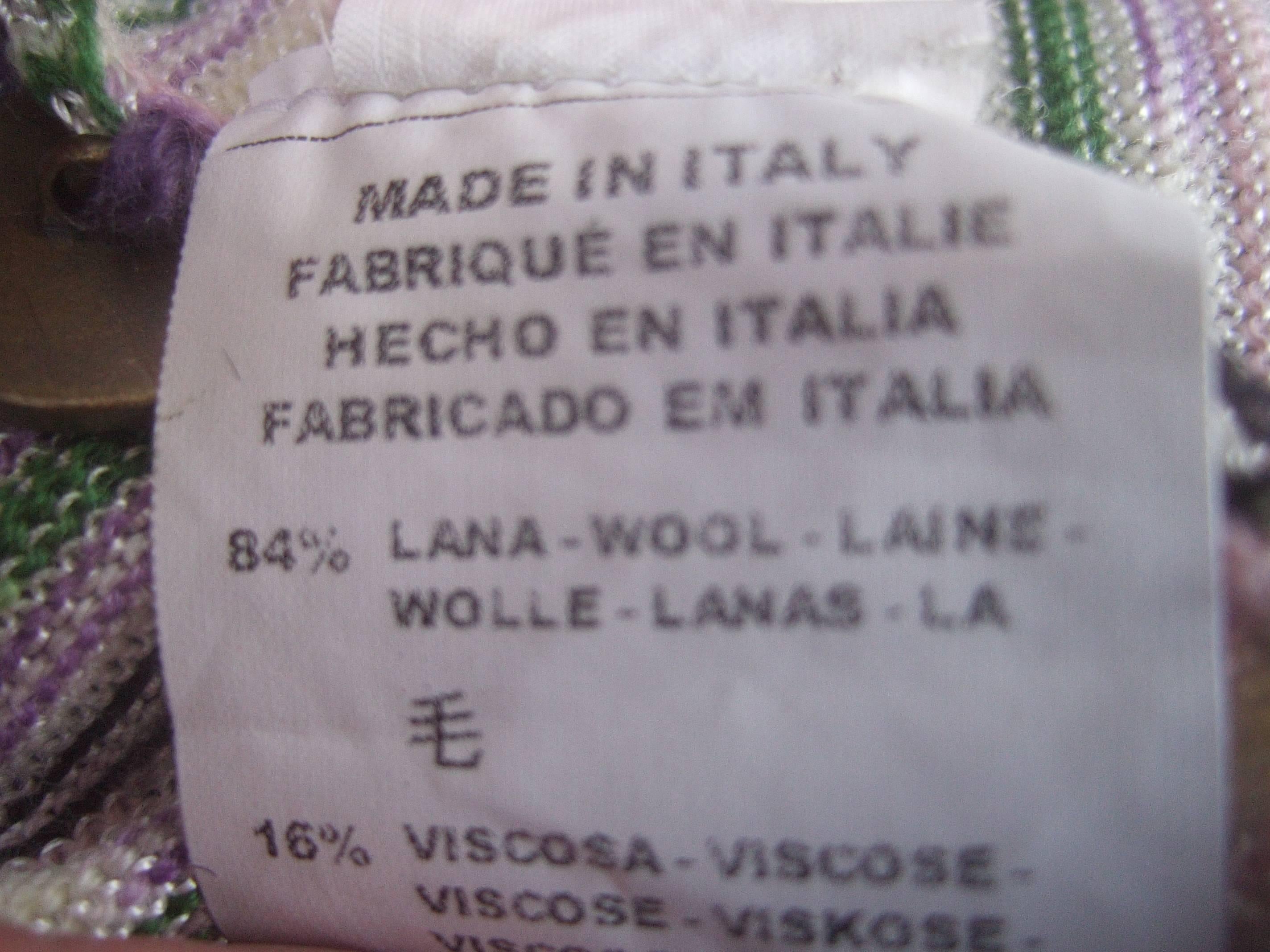 Missoni Italian Striped Wool Knit Cardigan Sweater c 21st For Sale 6