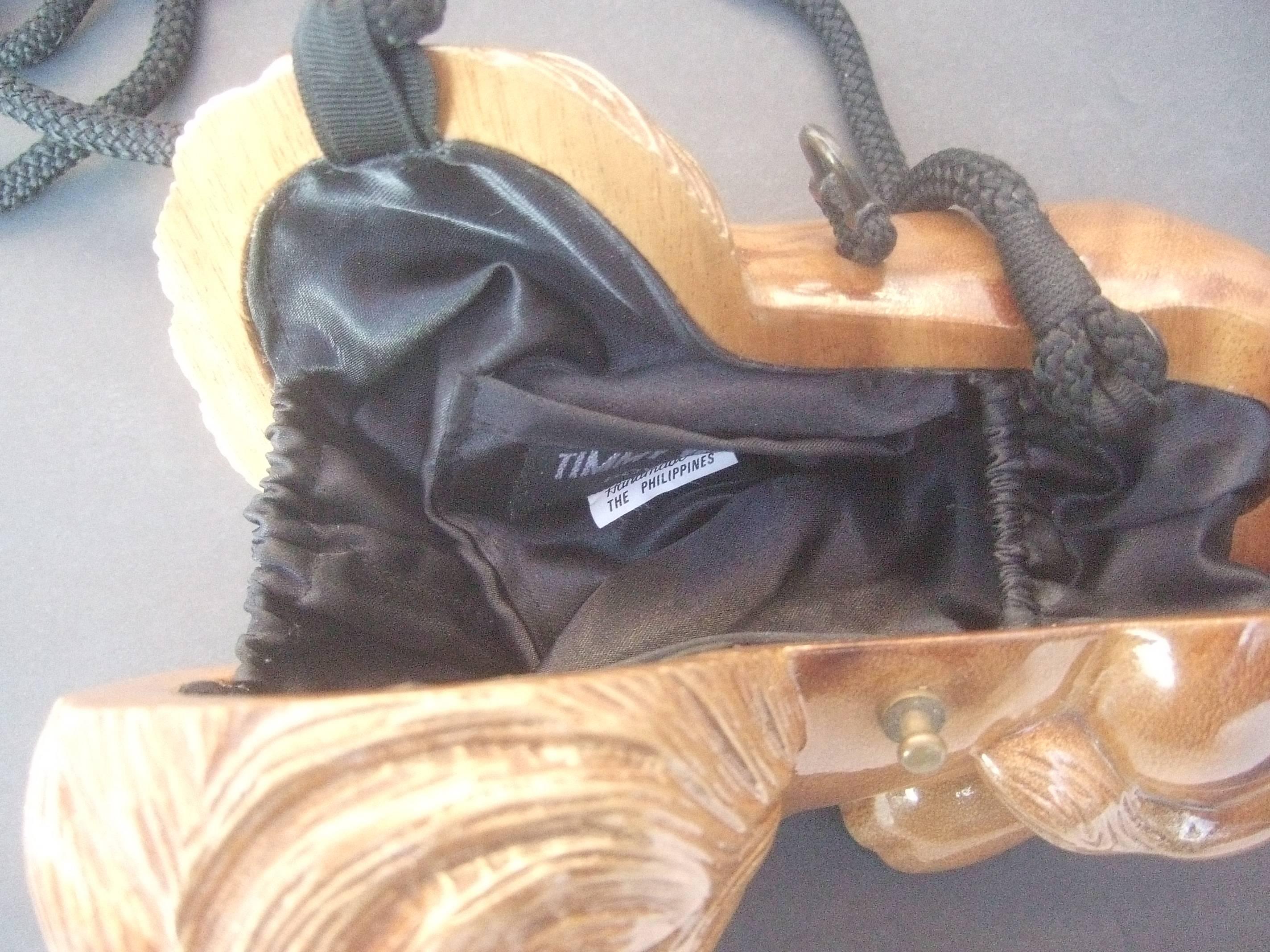 Timmy Woods Beverly Hills Wood Lion Handbag  1