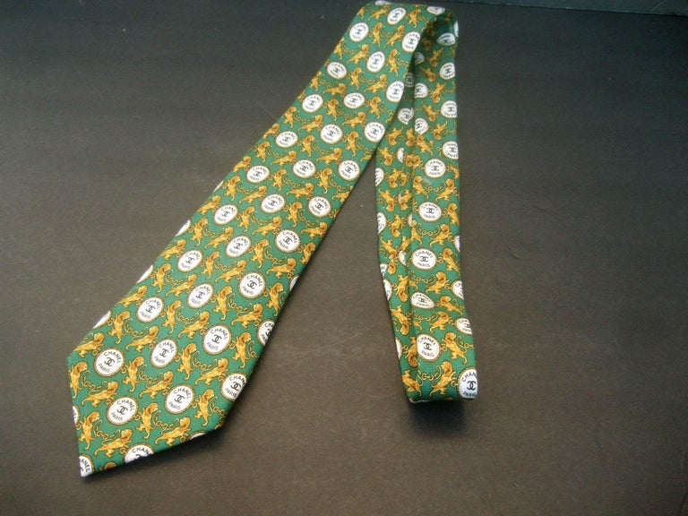 Chanel Men's Italian Silk Lion Theme Necktie c 1990s at 1stDibs ...
