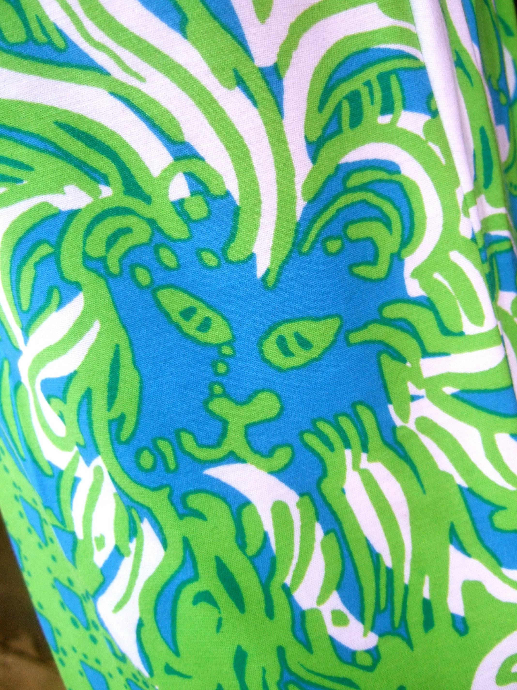 Blue Lilly Pulitzer Women's Vibrant Tiger Print Slacks US Size 6 