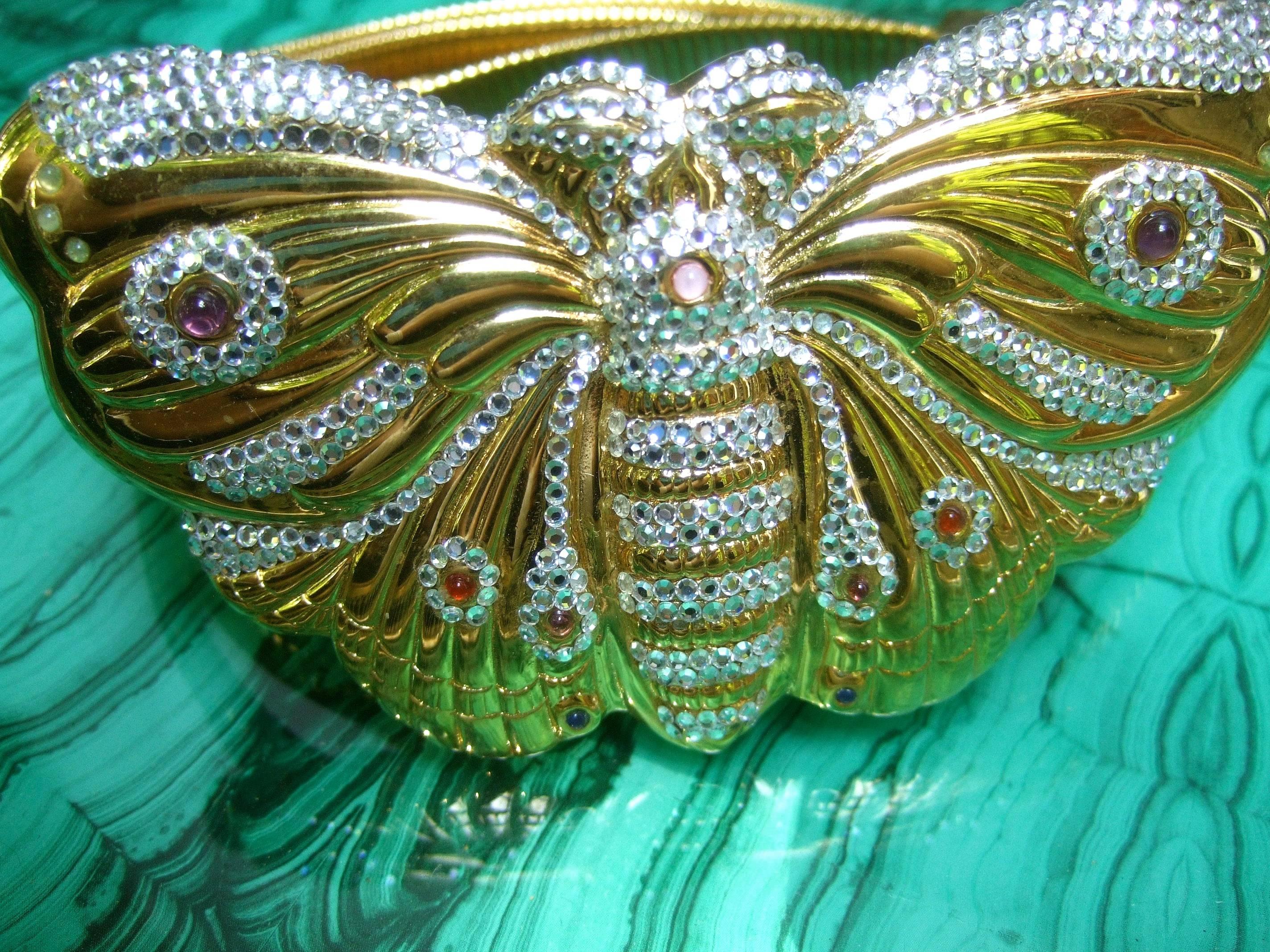 Judith Leiber Exquisite Massive Jeweled Butterfly Belt circa 1980s In Excellent Condition In University City, MO