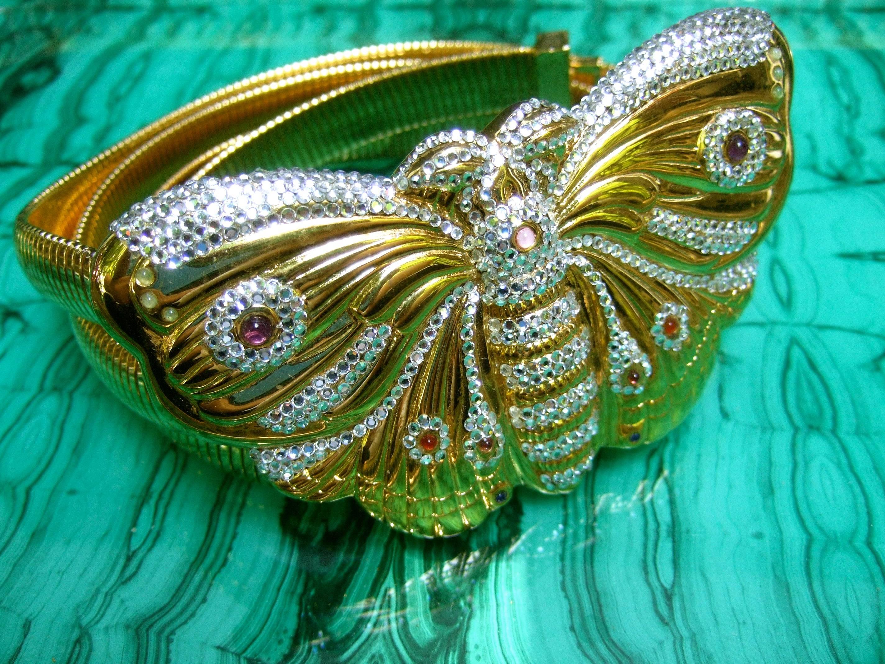 Judith Leiber Exquisite Massive Jeweled Butterfly Belt circa 1980s 8