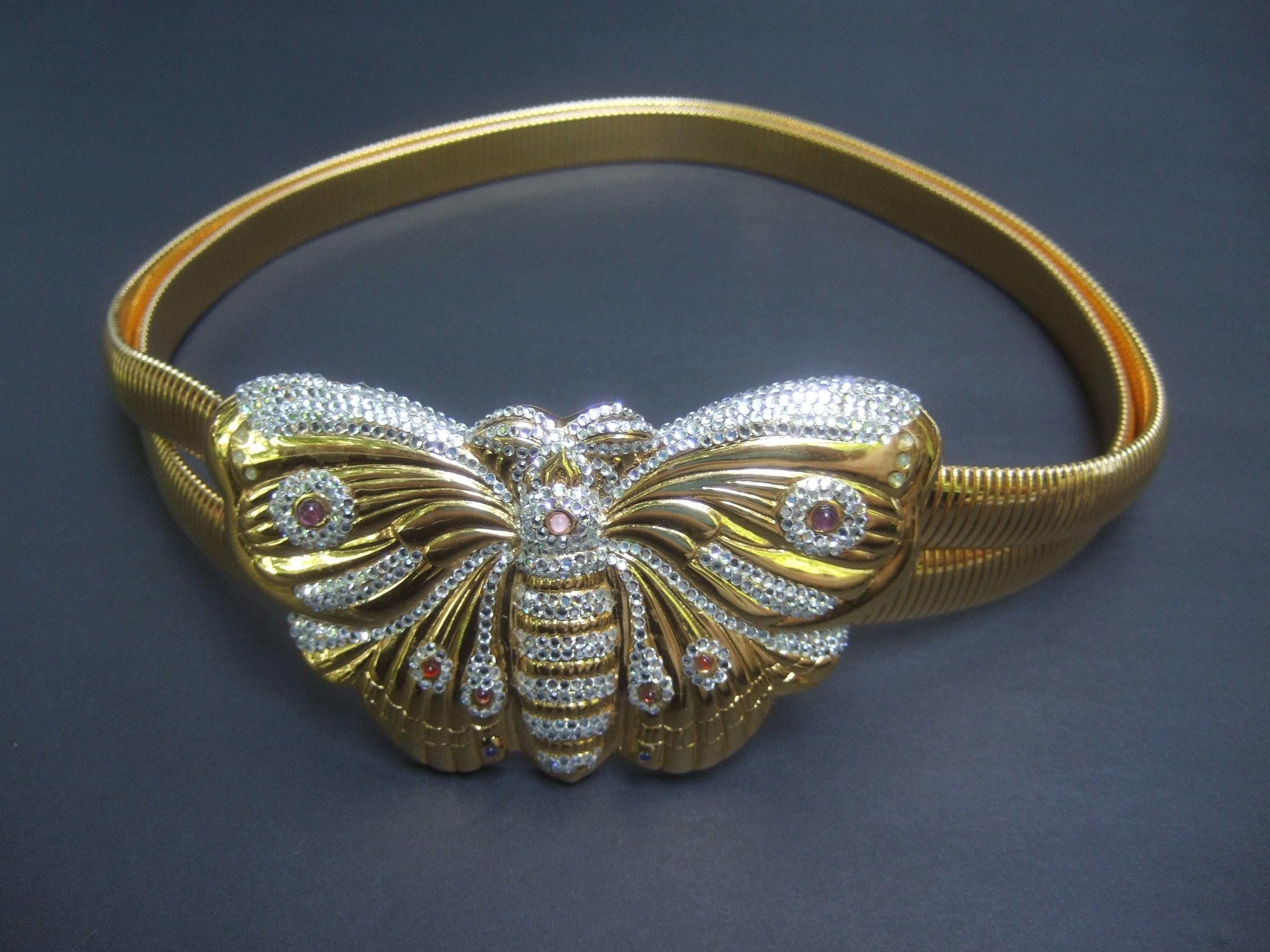 Judith Leiber Exquisite Massive Jeweled Butterfly Belt circa 1980s 9
