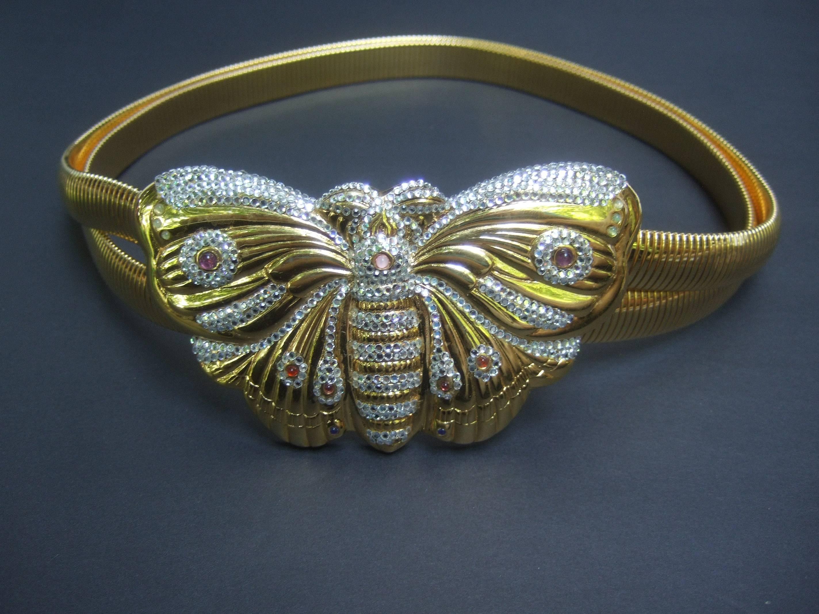 Judith Leiber Exquisite Massive Jeweled Butterfly Belt circa 1980s 10