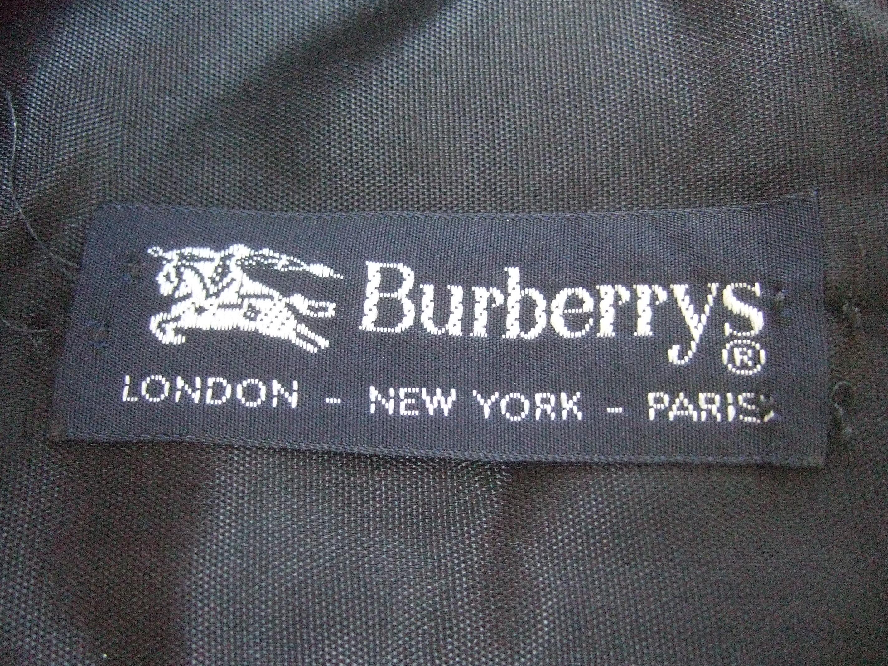 Burberry's Men's Red & Black Tartan Plaid Silk Cummerbund Bow Tie Set c 1980s  1