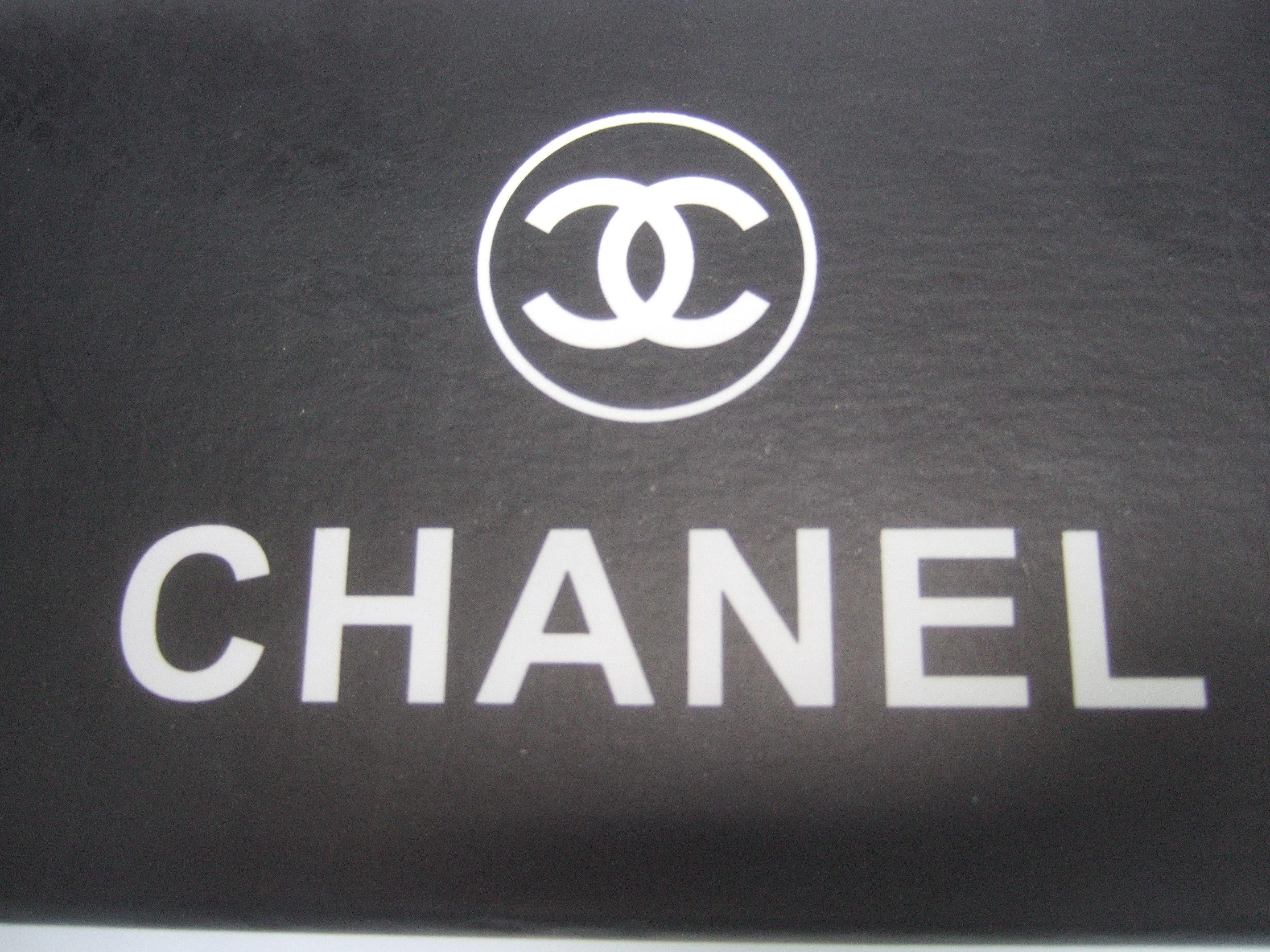 Chanel Tan & Black Nylon Umbrella in Chanel Box Circa 21st C  2