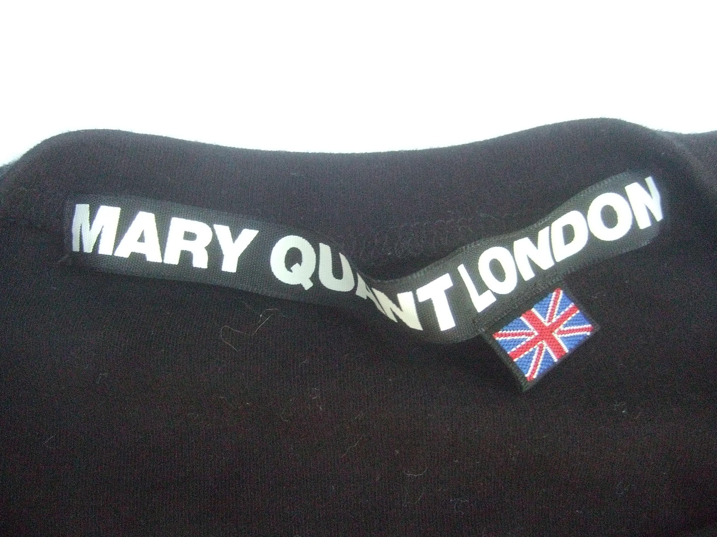 Mary Quant London Black Sleeveless Cotton Top Circa 2003  7
