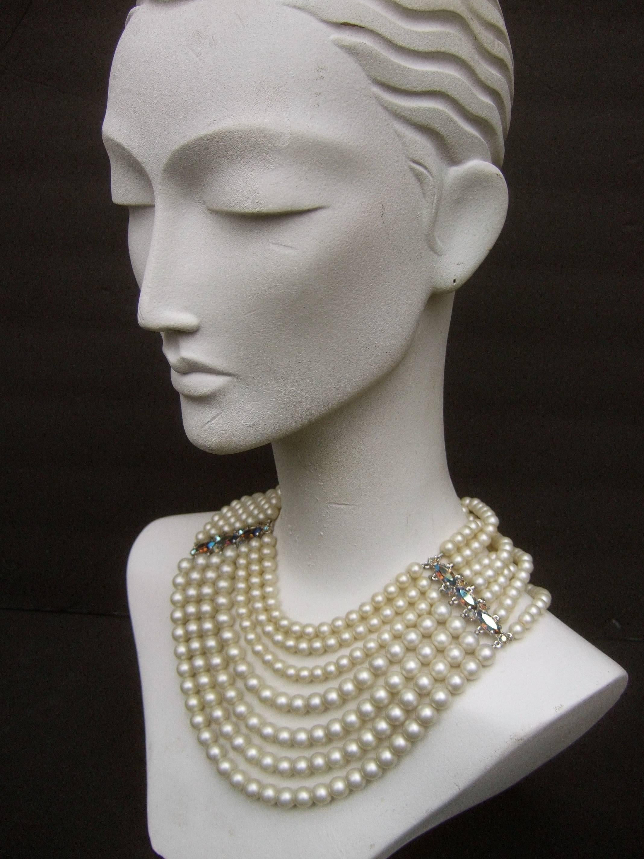 dramatic pearl necklace