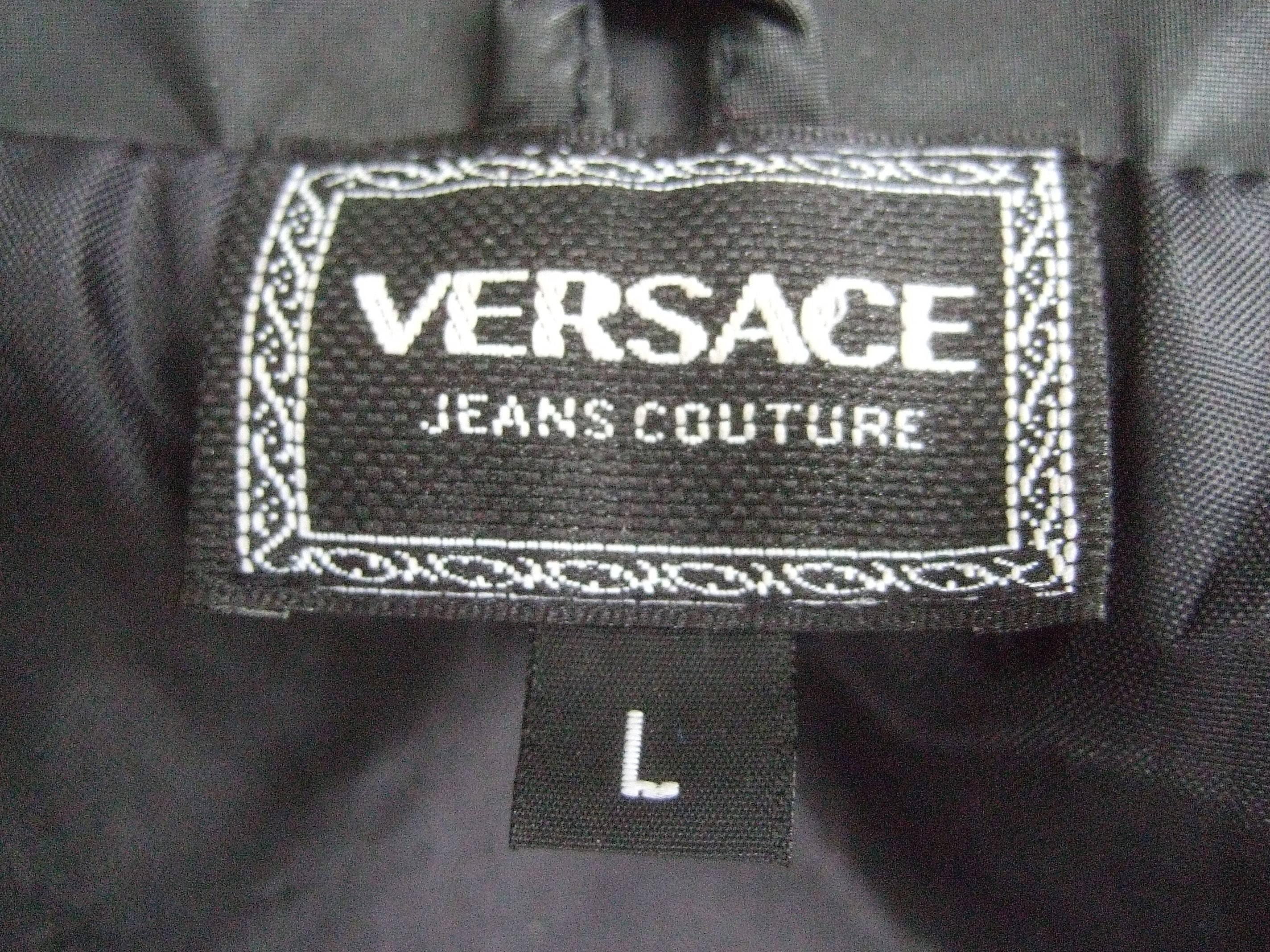 Versace Jeans Couture Sleek All Weather Belted Jacket c 1990s 4