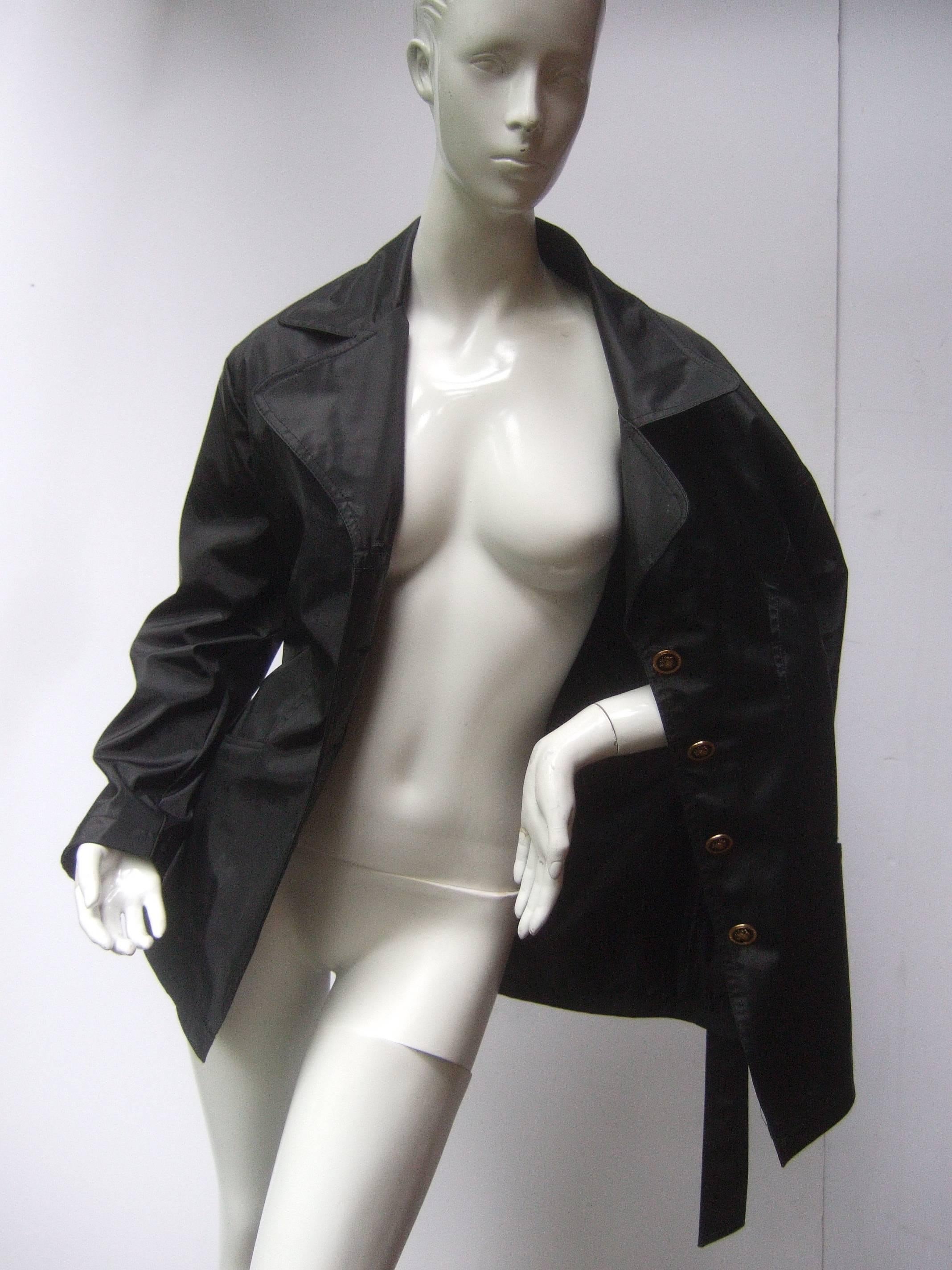 Versace Jeans Couture Sleek All Weather Belted Jacket c 1990s 1