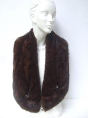 Luxurious Plush Triple Band Mink Shrug c 1960