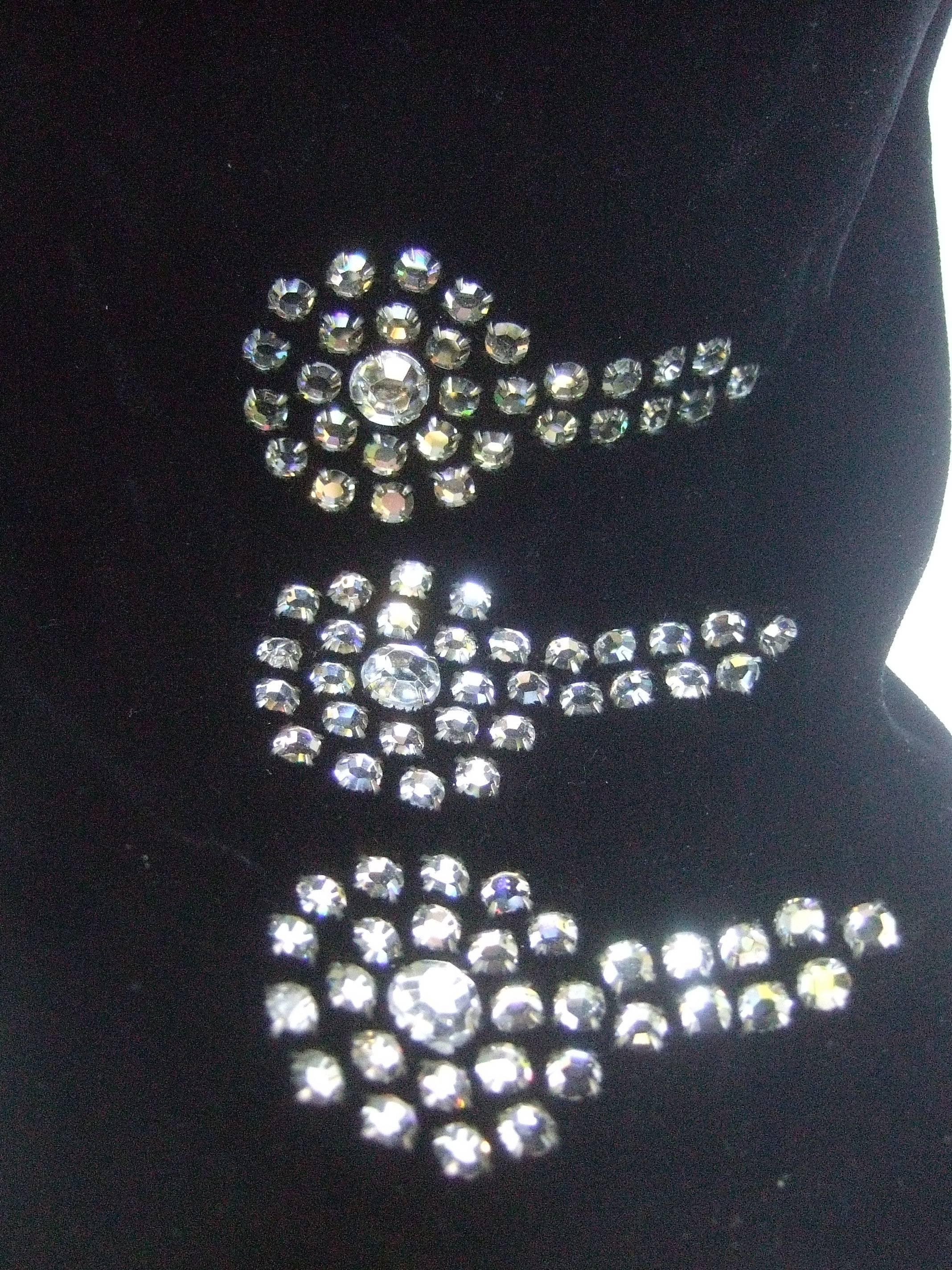 Black Crystal Velvet Matador Style Bolero Jacket 2