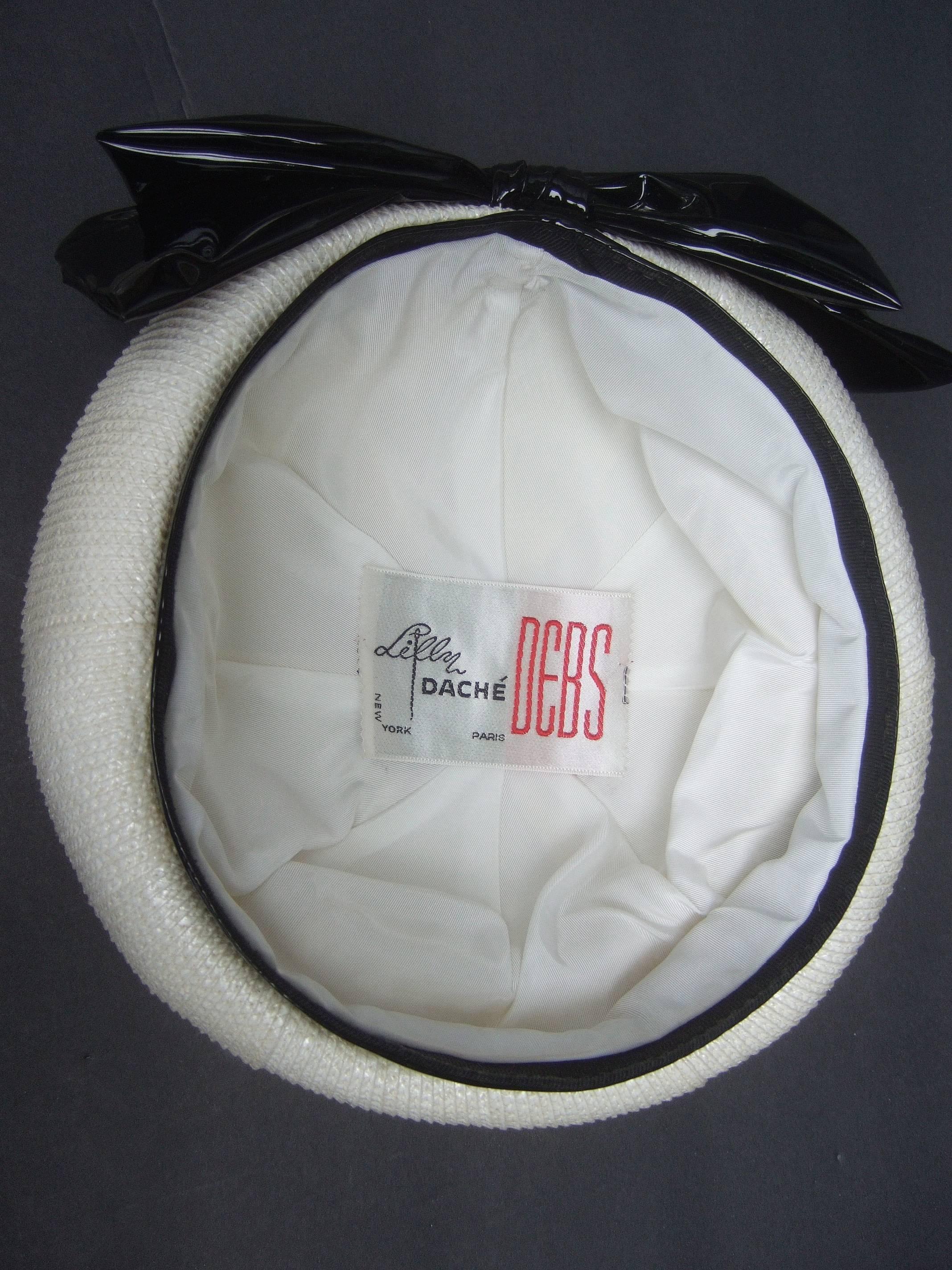 Lilly Dache Parisian Style Bow Trim Hat c 1970 2